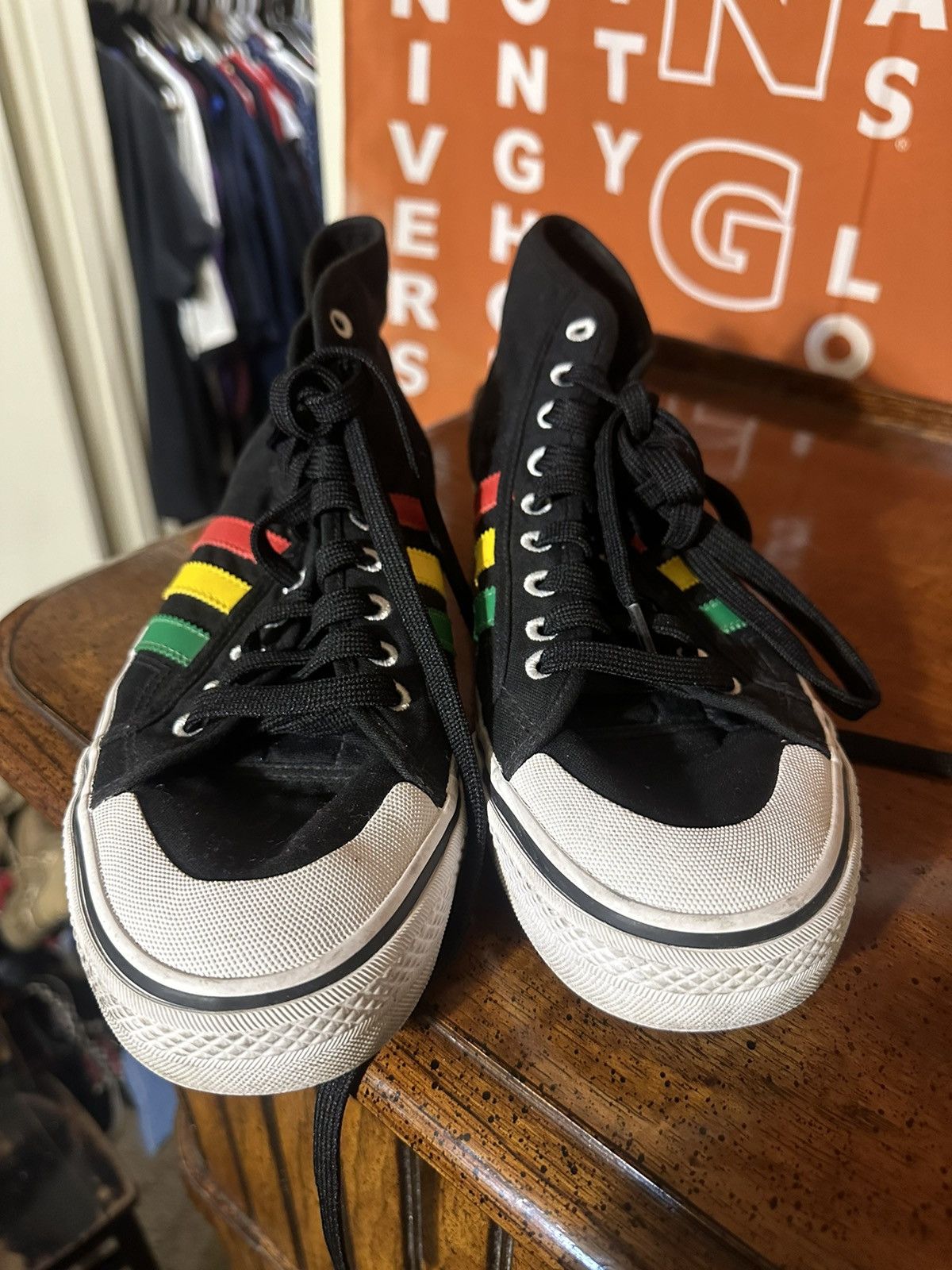Adidas × Vintage Vintage Adidas Nizza Hi Jamaica 00s size 12 as Size US 12 / EU 45 - 3 Thumbnail