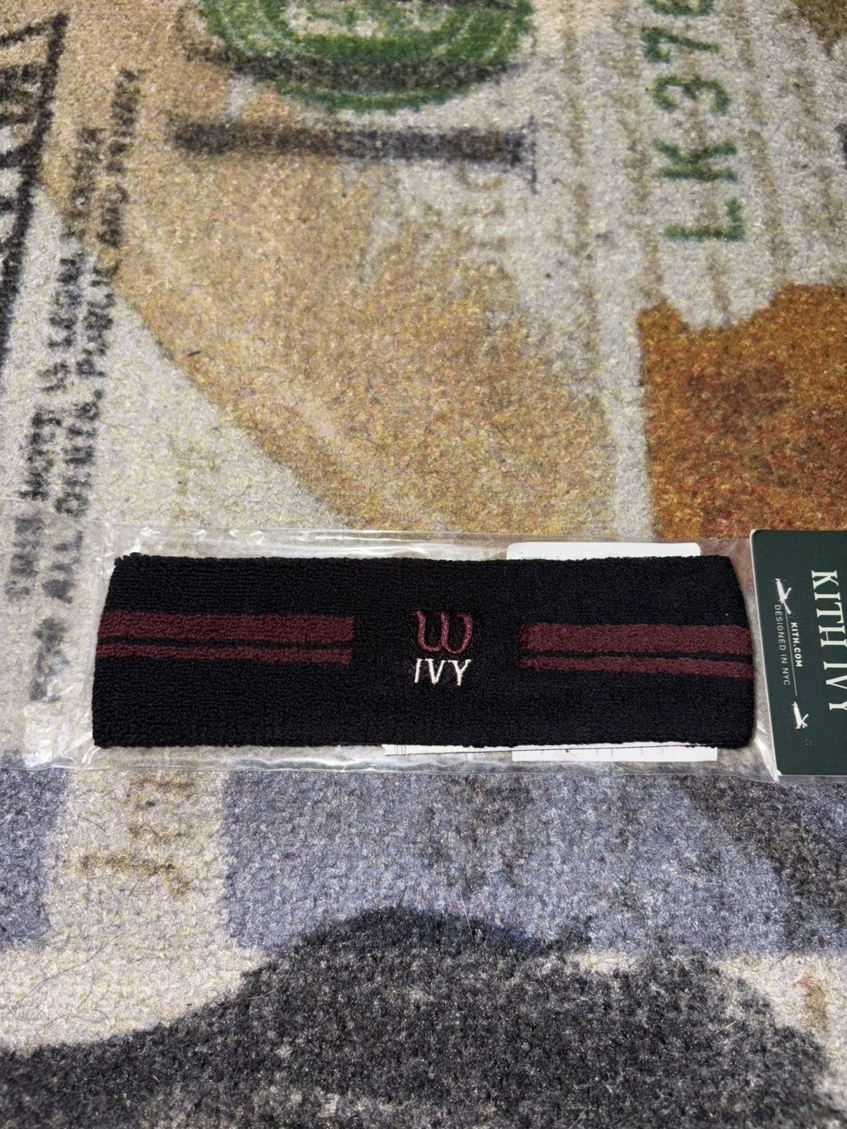 Kith × Wilson Kith Ivy Wilson Classic Terry Stripe Headband Black Size ONE SIZE - 1 Thumbnail