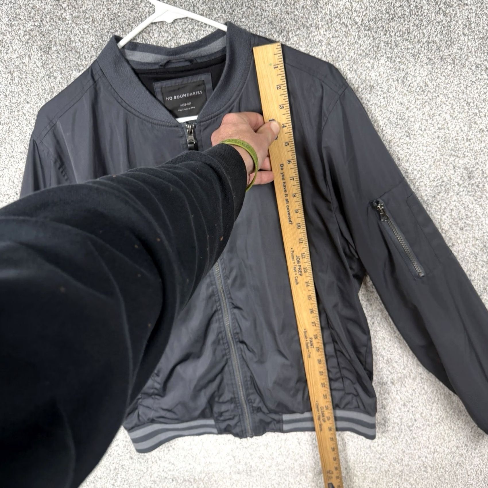 Vintage No boundaries Jacket M Urban Techwear Streetwear Lightweight Flight Varsity Bomber Coat Men Gray Retro Modern casual Size US M / EU 48-50 / 2 - 2 Thumbnail