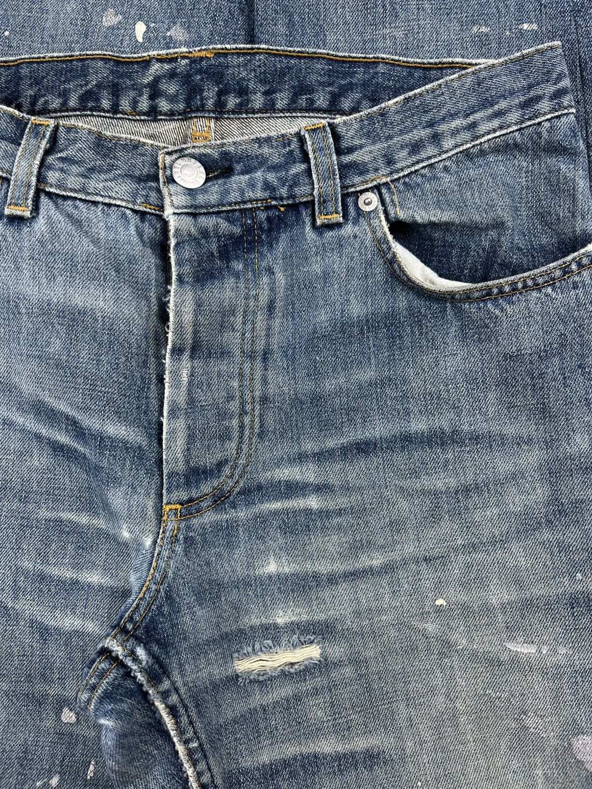 Helmut Lang AW99 Helmut Lang Distressed Painter Denim Jeans Size US 30 / EU 46 - 3 Thumbnail