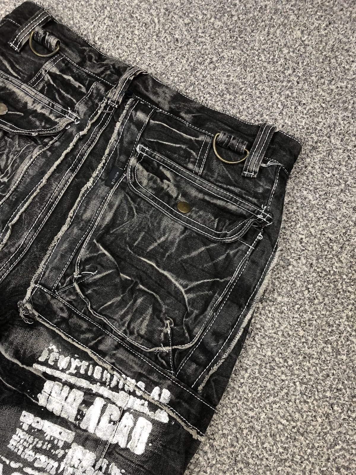 Japanese Brand Japanese Brands ASTON Faded Double Waist Cargo Jeans Size US 32 / EU 48 - 18 Thumbnail