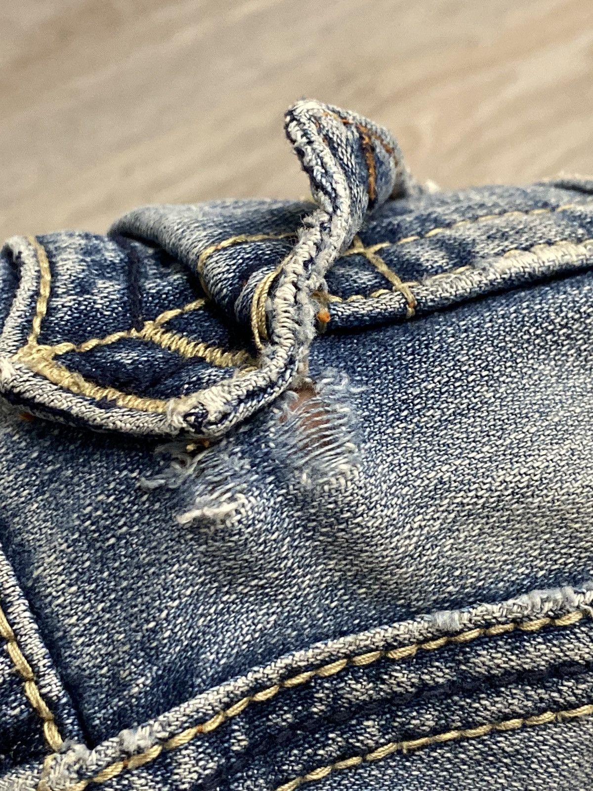 Rock Revival Vintage Rock Revival Distressed Fleur-de-Lis Denim Jeans Y2K Size US 31 - 18 Thumbnail