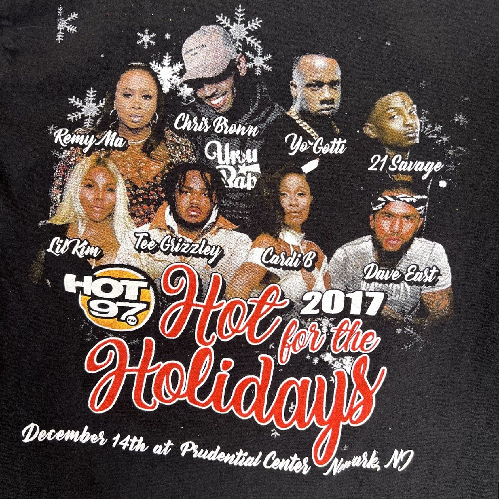 Vintage Hot 97 Hot For The Holidays Chris Brown Shirt Adult Medium Black Rap Mens Size US M / EU 48-50 / 2 - 8 Thumbnail