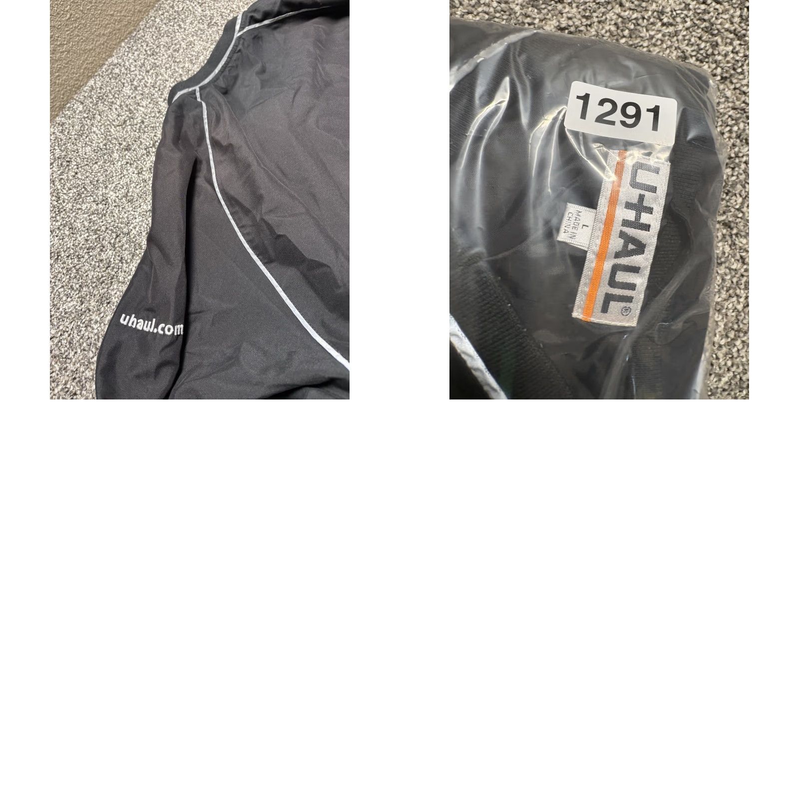 Vintage UHAUL Jacket Reflective Mens Large Black Pullover Windbreaker Size US L / EU 52-54 / 3 - 9 Thumbnail