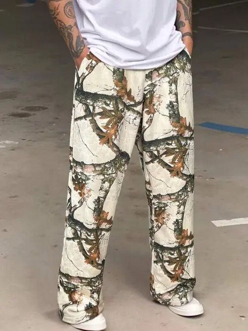 Japanese Brand Camo Cargo Baggy Casual Straight Leg Forest Sweatpants Size US 34 / EU 50 - 8 Thumbnail
