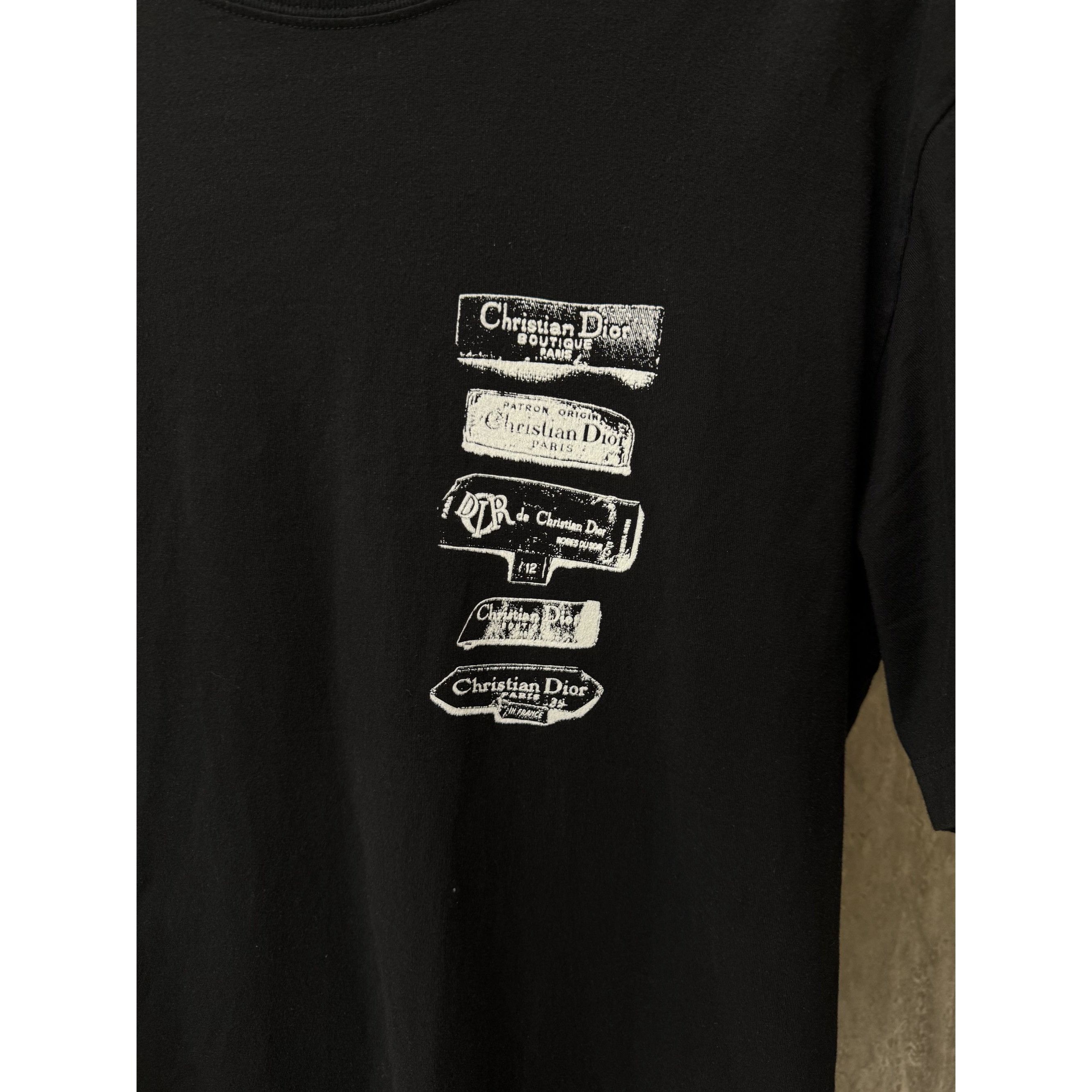Dior Christian Dior Black Graphic Printed Cotton T-Shirt XL Made Size XL / US 12-14 / IT 48-50 - 8 Thumbnail