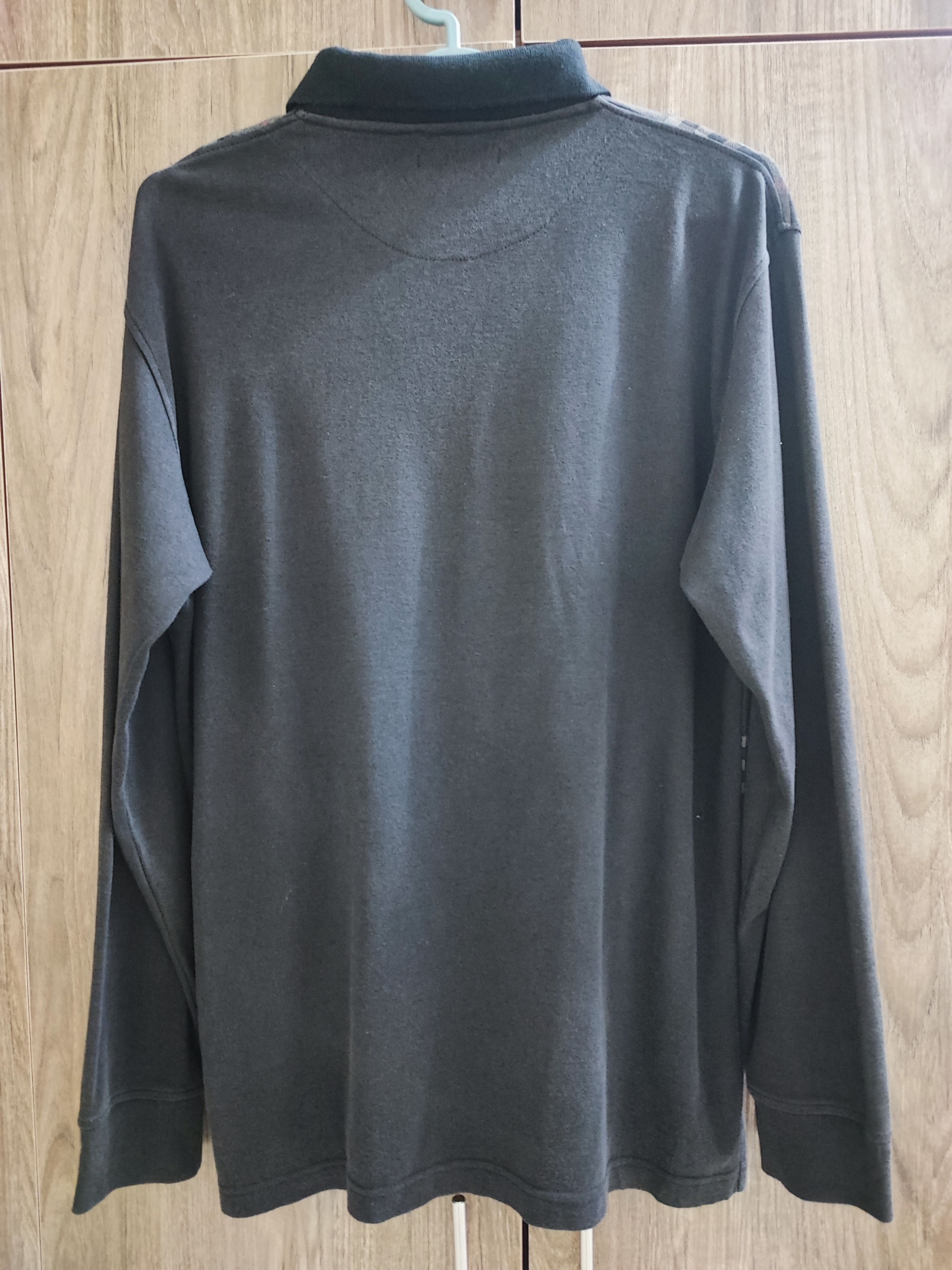 Burberry × Designer Vintage Burberry Black Nova Check Long Sleeve Polo Shirt Size US L / EU 52-54 / 3 - 3 Thumbnail