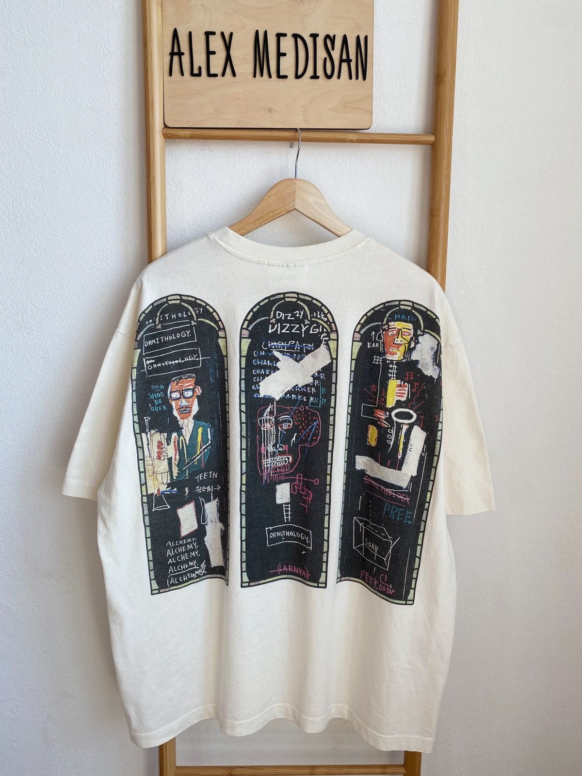 H&M × Jean-Michel Basquiat × Who Decides War WHO DECIDES WAR x BASQUIAT x H&M RELAXED FIT COTTON T-SHIRT Size US XL / EU 56 / 4 - 12 Thumbnail