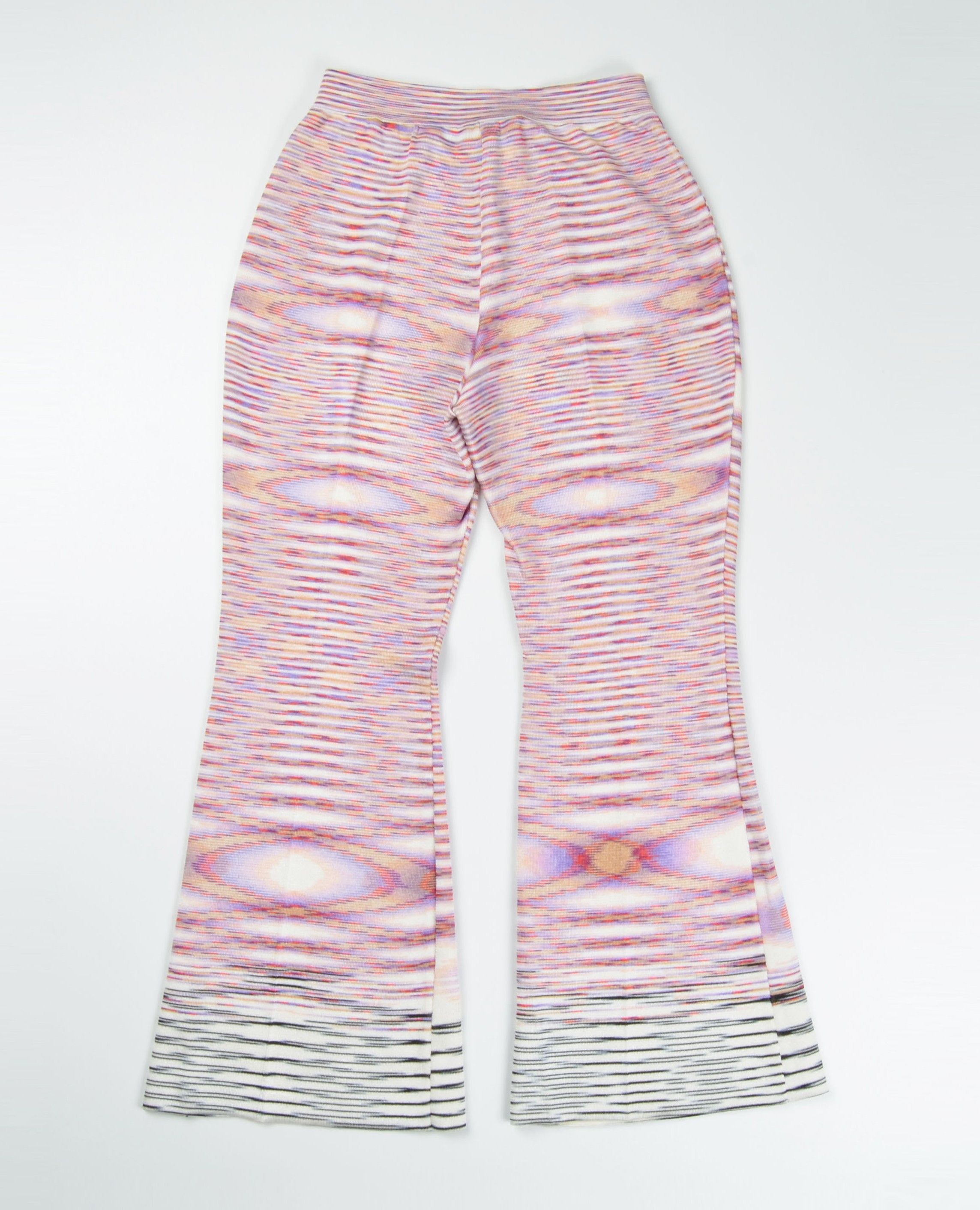 Missoni Missoni Milano Flared Psychedelic Wool Blend Knitted Pants Size 25" / US 0 / IT 36 - 2 Thumbnail