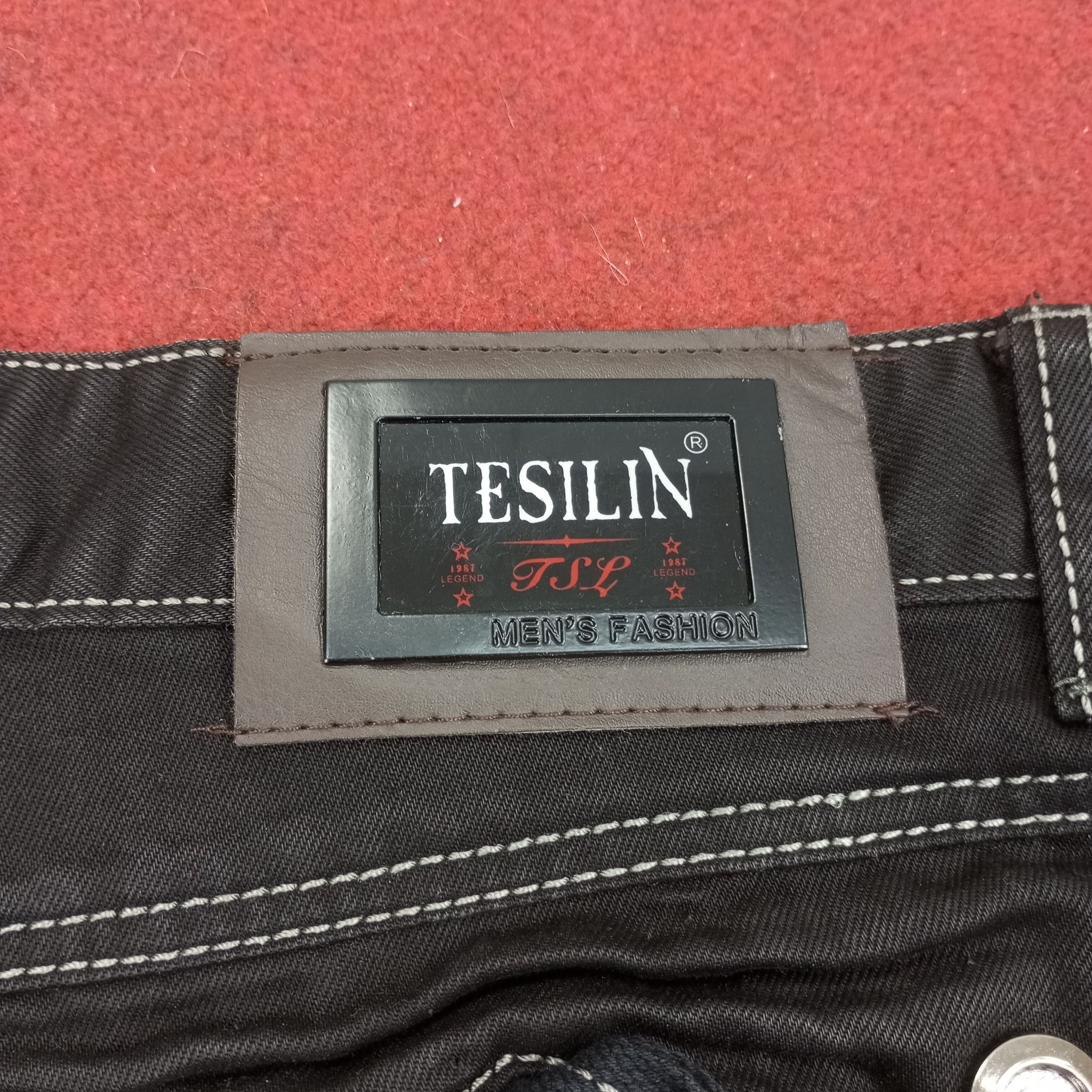 Vintage Tesilin Jeans Fashion Rock Punk Cargo Style Jeans Size US 35 - 14 Thumbnail