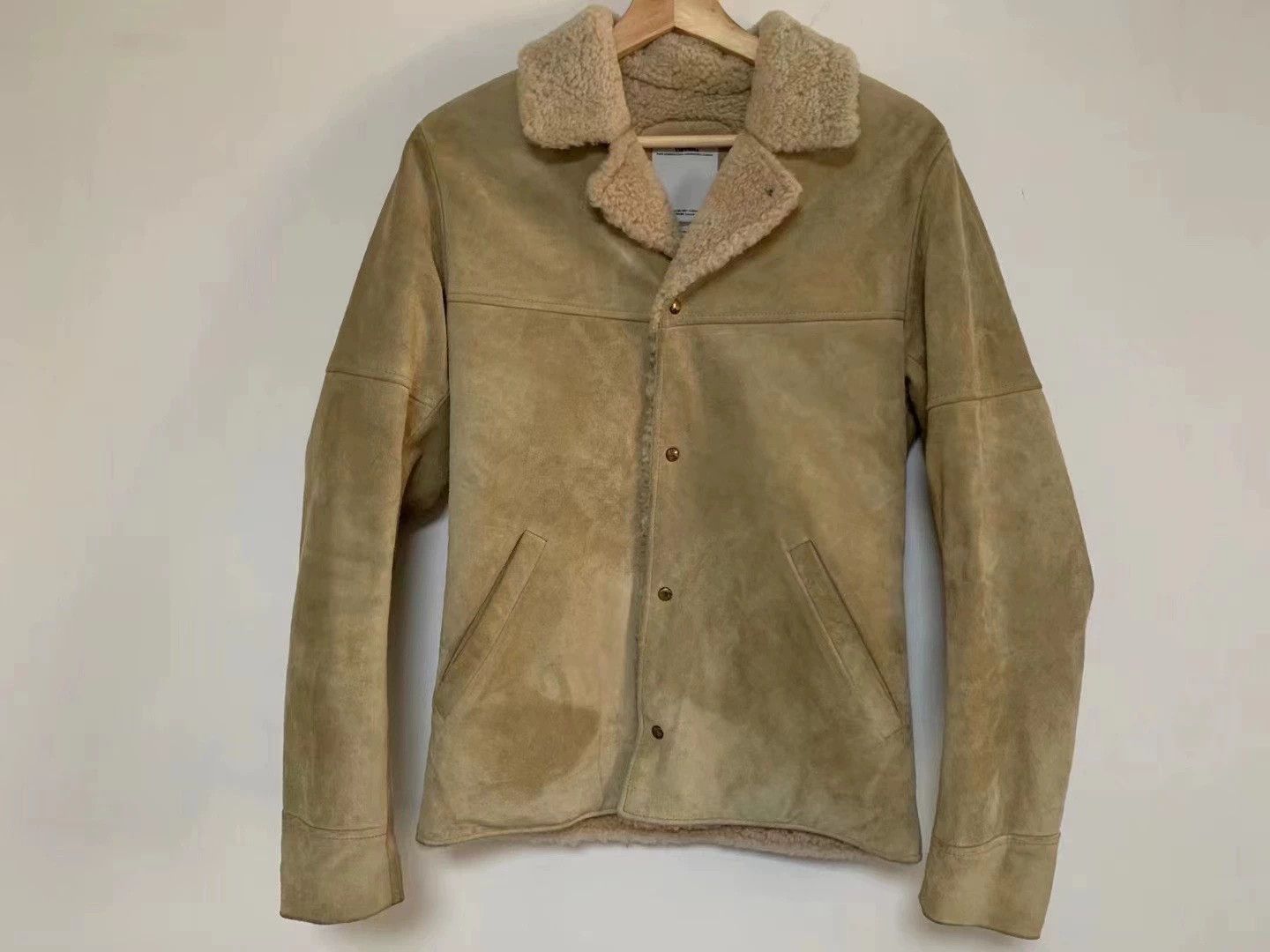 Visvim Brown Shearling Collar Leather Jacket - Size S Size US S / EU 44-46 / 1 - 1 Thumbnail