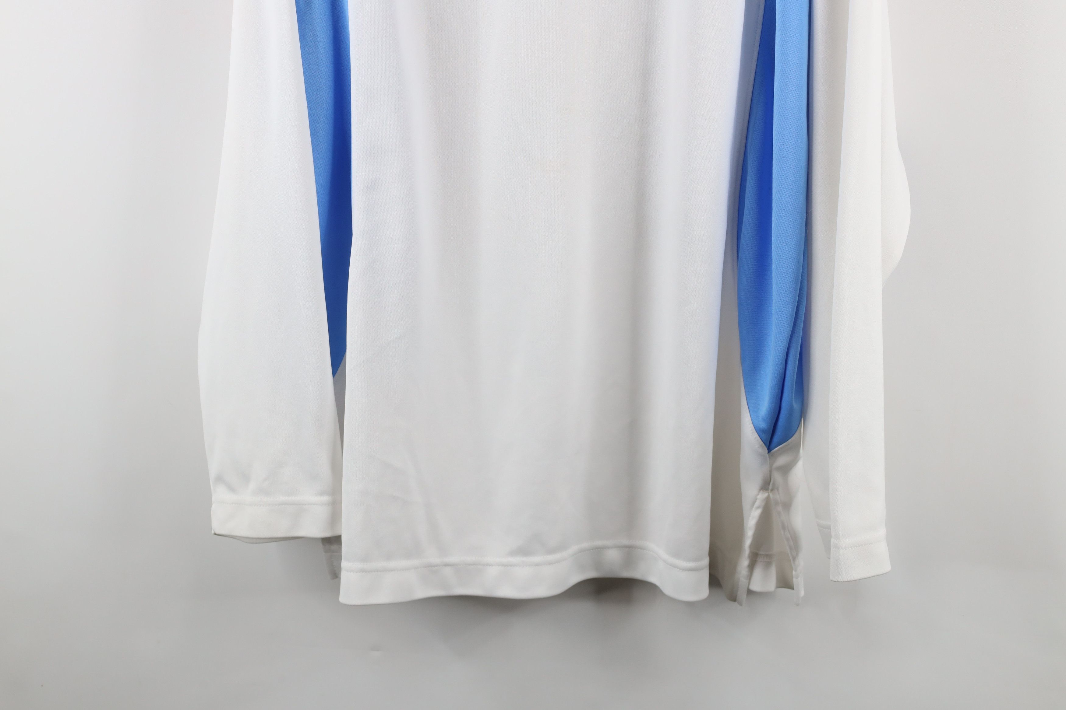 Nike × Vintage Vintage Nike Air Jordan Knit Long Sleeve T-Shirt White Blue Size US XL / EU 56 / 4 - 3 Thumbnail
