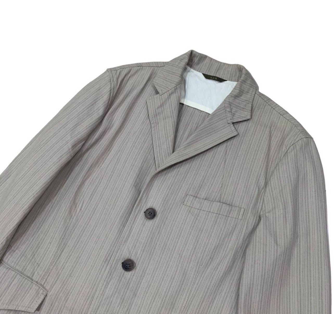 Yohji Yamamoto 🔥Against All Risk Yohji Yamamoto Striped Button Jacket Size US M / EU 48-50 / 2 - 5 Thumbnail
