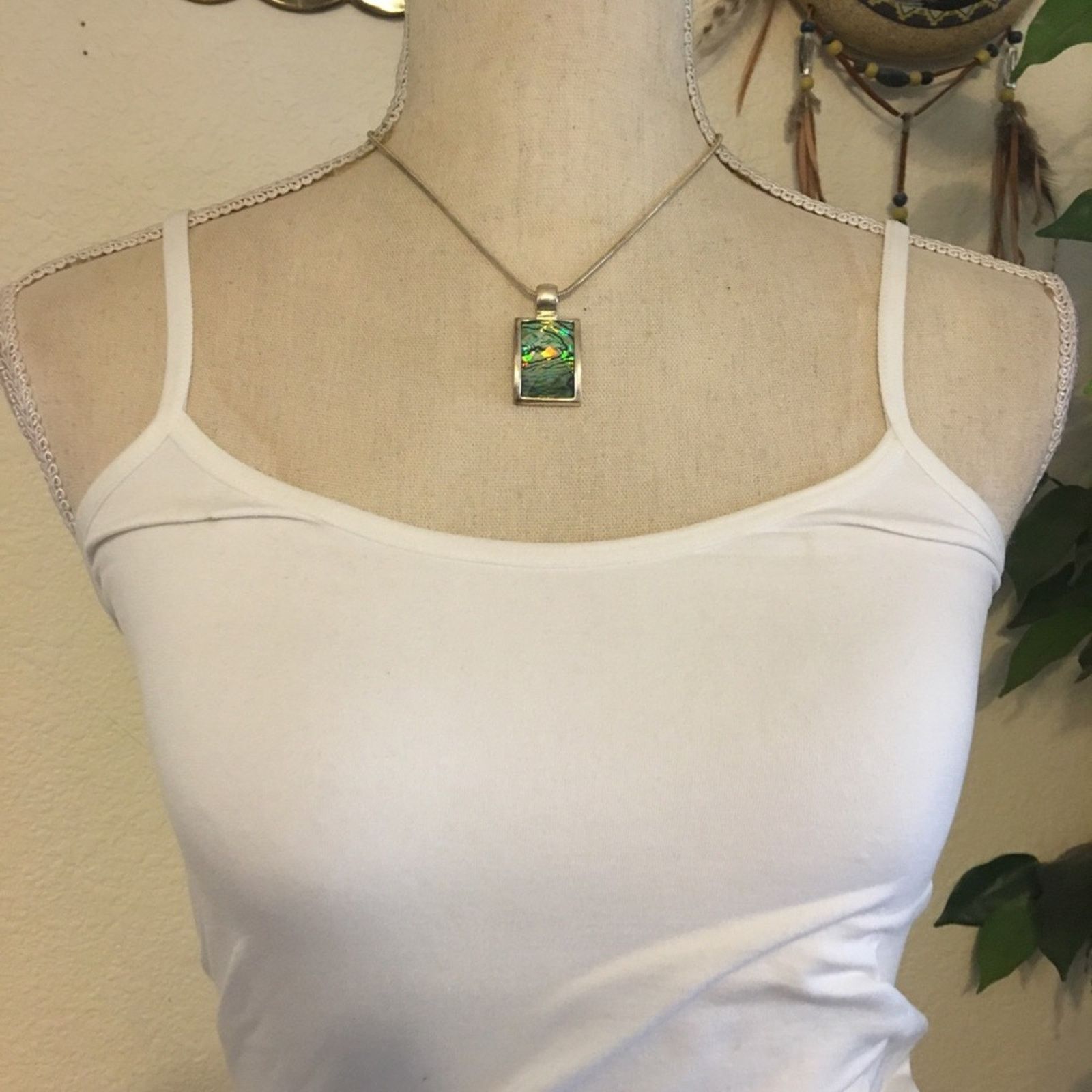 Jewelry Faceted rainbow prism glass pendant on chain Size ONE SIZE - 3 Thumbnail