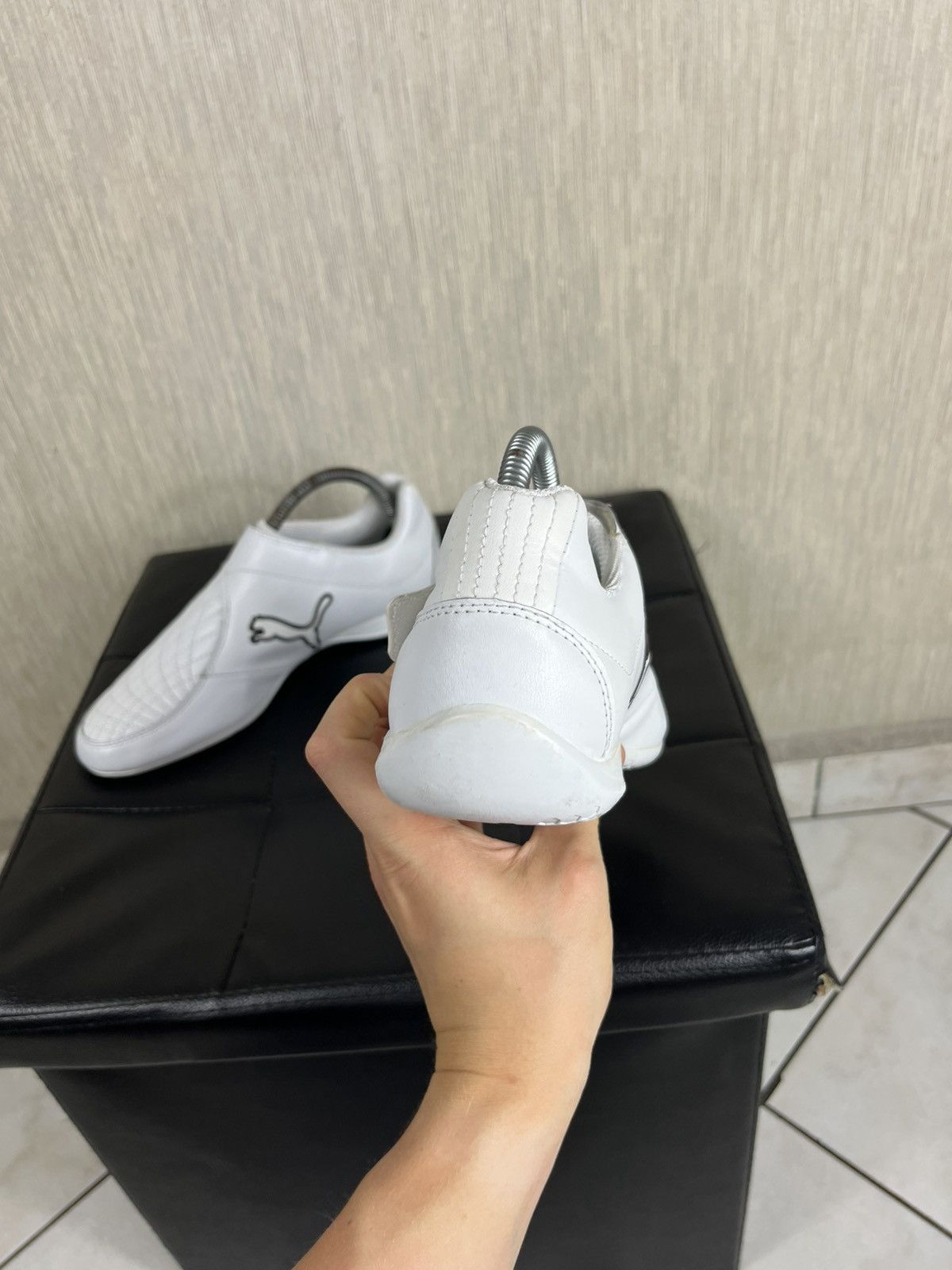 Puma × Vintage Vintage Puma y2k velcro shoes leather sneakers speed cat low Size US 7 / EU 40 - 18 Thumbnail
