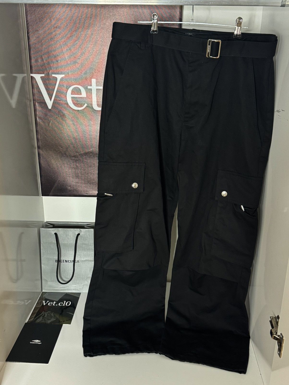 Jacquemus ✅ JACQUEMUS Black Nylon Cargo Pants Jeans 50 Size US 34 / EU 50 - 1 Thumbnail
