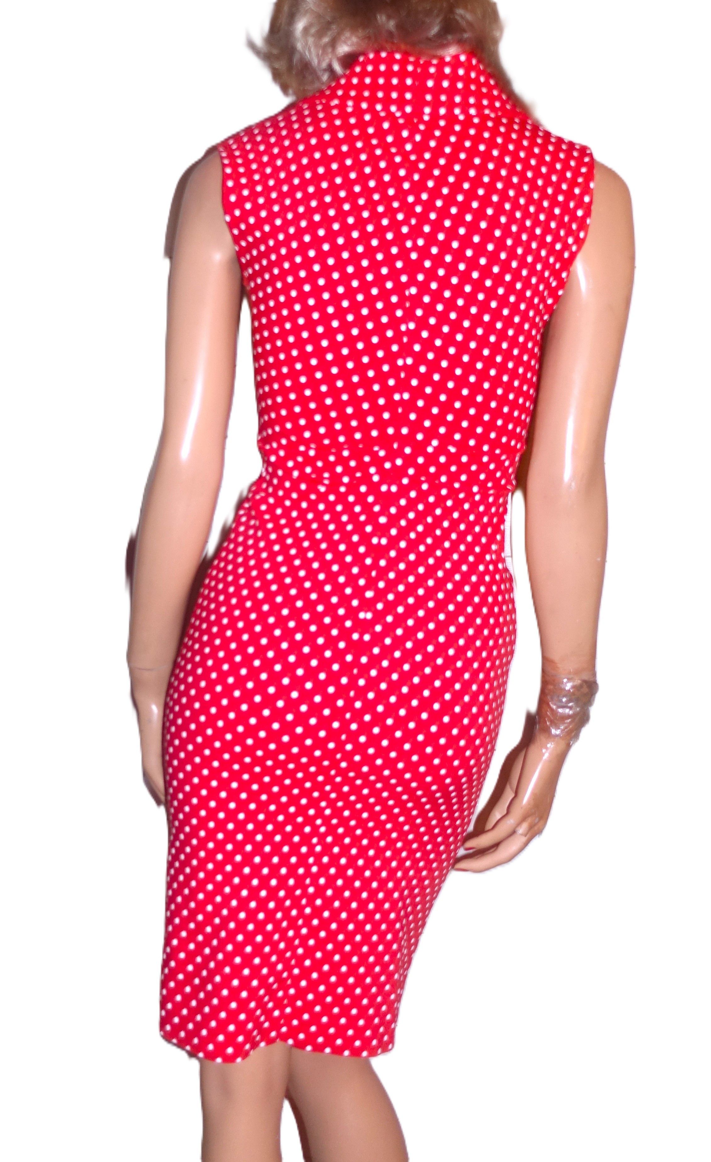 Joseph Ribkoff Joseph Ribkoff Red White Polka Dot Dress 2 Size XS / US 0-2 / IT 36-38 - 6 Thumbnail