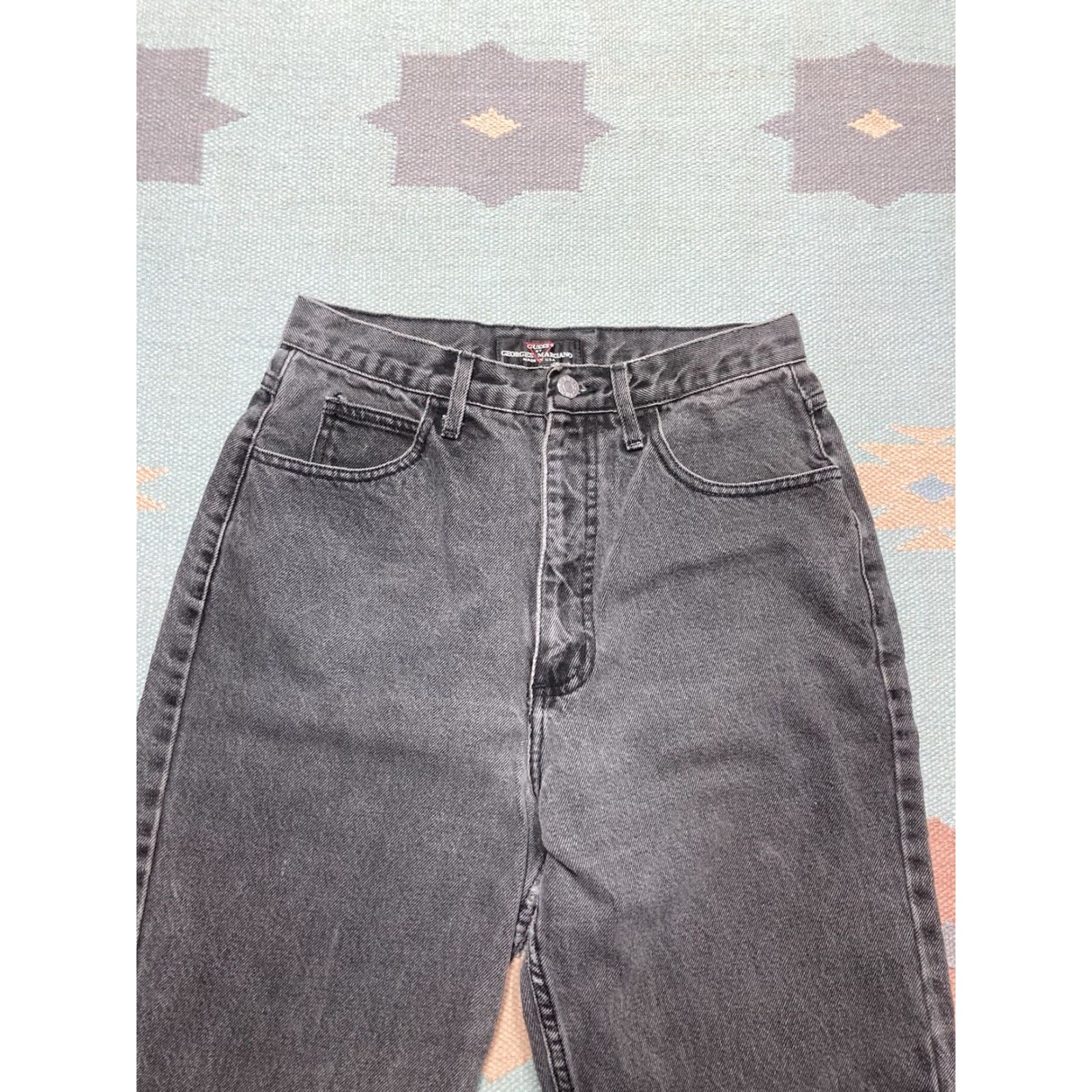 Guess VINTAGE GUESS Jeans Black Denim Goth Grunge Tapered Skater 28x30 Mens Jeans Size US 28 / EU 44 - 5 Thumbnail
