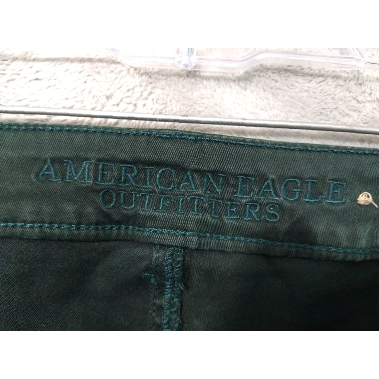 American Eagle Outfitters American Eagle Jeans Womens 4 Green Denim Jegging Moto Super Stretch Ankle Size 27" / US 4 / IT 40 - 7 Thumbnail