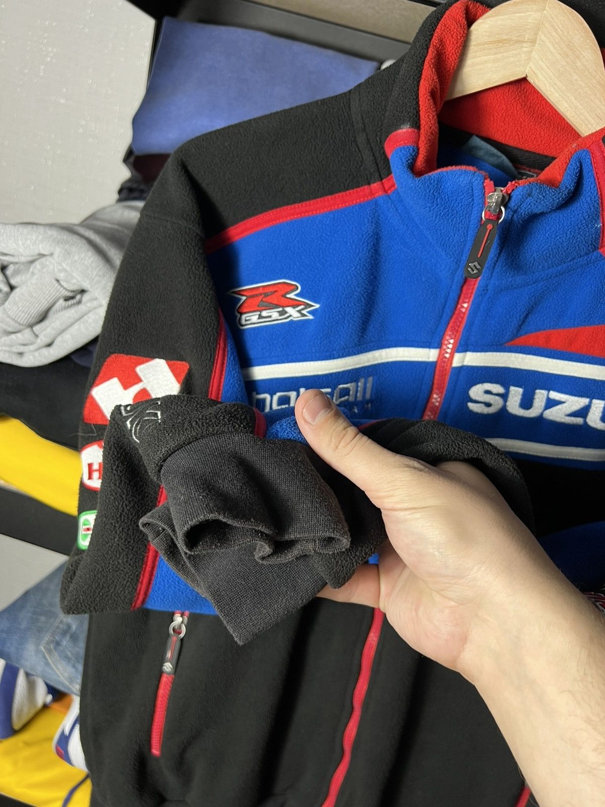 NASCAR Vintage Suzuki Racing Team Fleece Jacket Clinton Enterprises Size US S / EU 44-46 / 1 - 5 Thumbnail