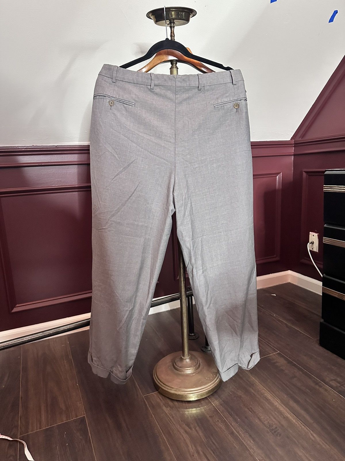 Cifonelli Pure virgin wool gray cuffed dress pants Italy 36 Size US 36 / EU 52 - 5 Thumbnail