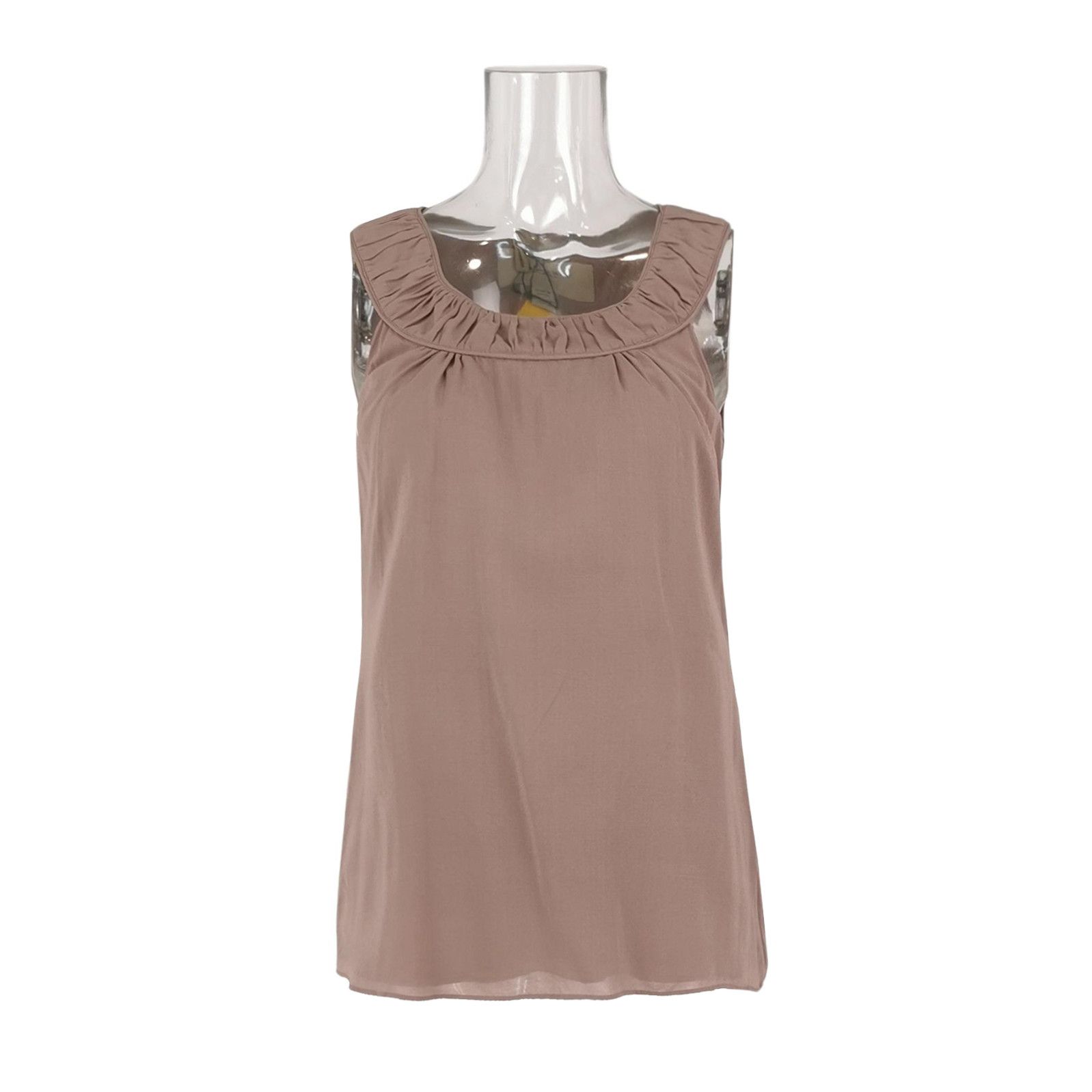 Burberry Burberry Silk Solid Color Round Neck Top 0079 Size US L / EU 52-54 / 3 - 1 Thumbnail