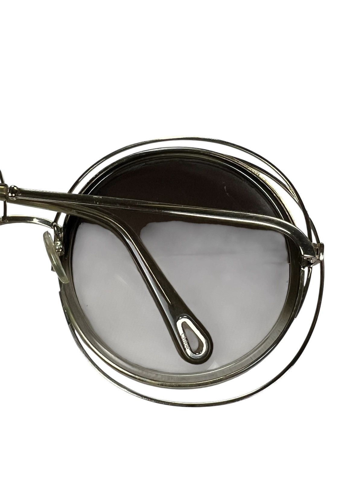 Chloe Chloe Carlina CE120S Oversized Round Gold Sunglasses Size ONE SIZE - 9 Thumbnail