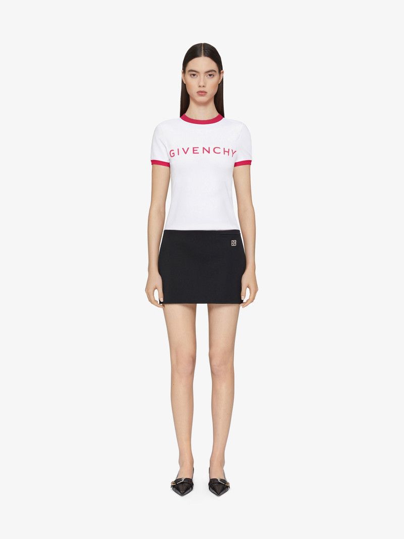 Givenchy o1w1db10326 Ringer T-Shirt in White/Pink Size S / US 4 / IT 40 - 3 Thumbnail