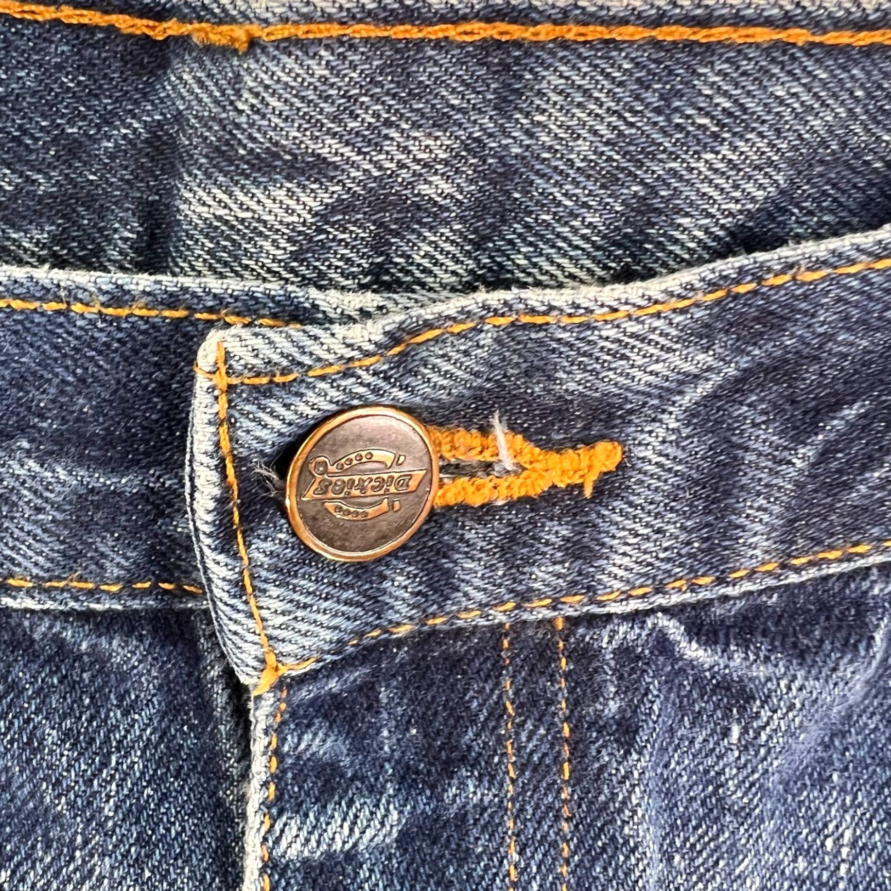 Dickies VINTAGE Dickies Jeans Mens 34x29 Cropped Relaxed Fit Denim Blue 80s 90s Workwear 5-Pocket Midwest Brand Mens Size US 34 / EU 50 - 5 Thumbnail