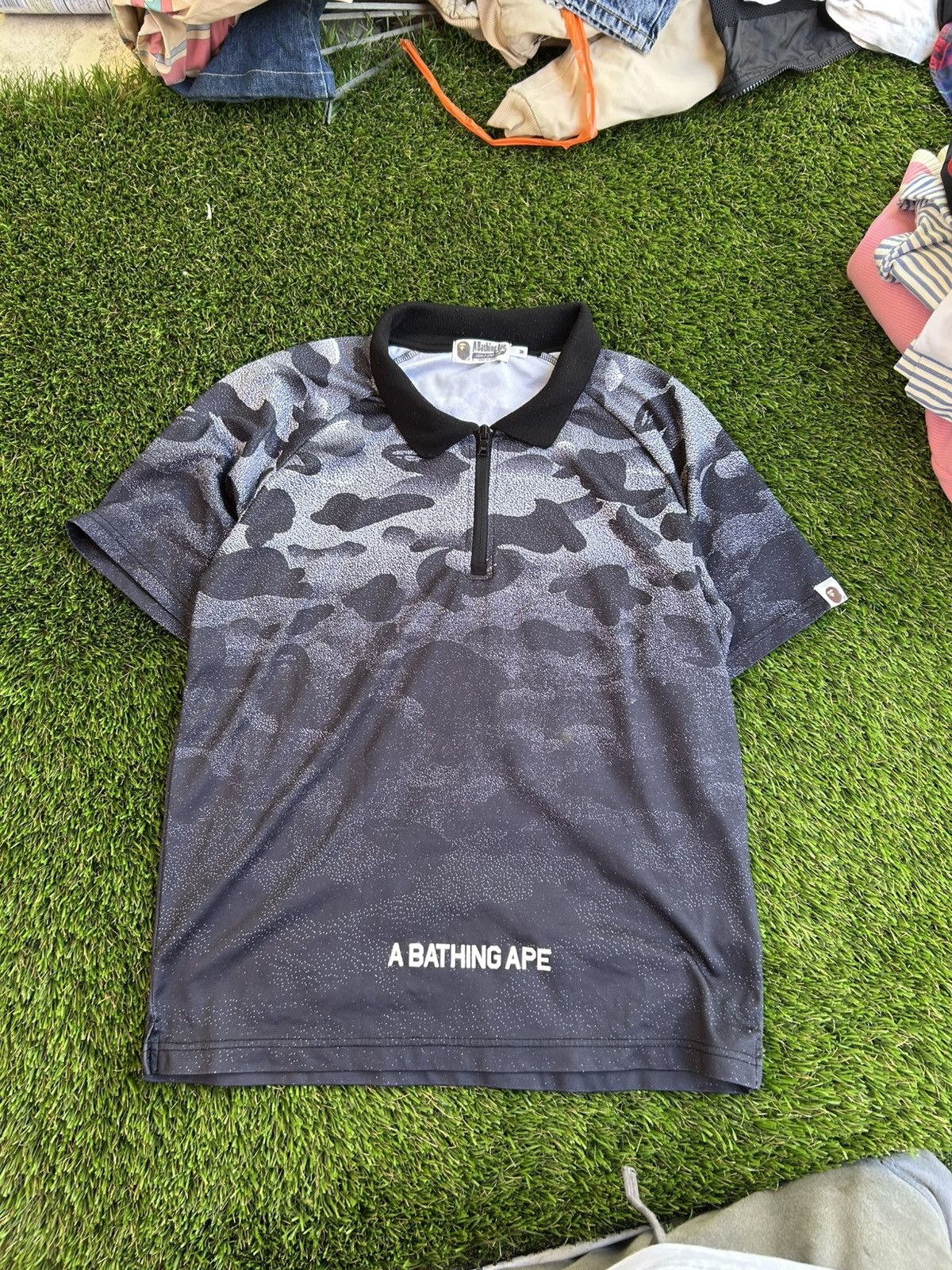 Bape BAPE Quarter Zip Camo Gradient Jersey Short Sleeve Top Size US M / EU 48-50 / 2 - 2 Thumbnail