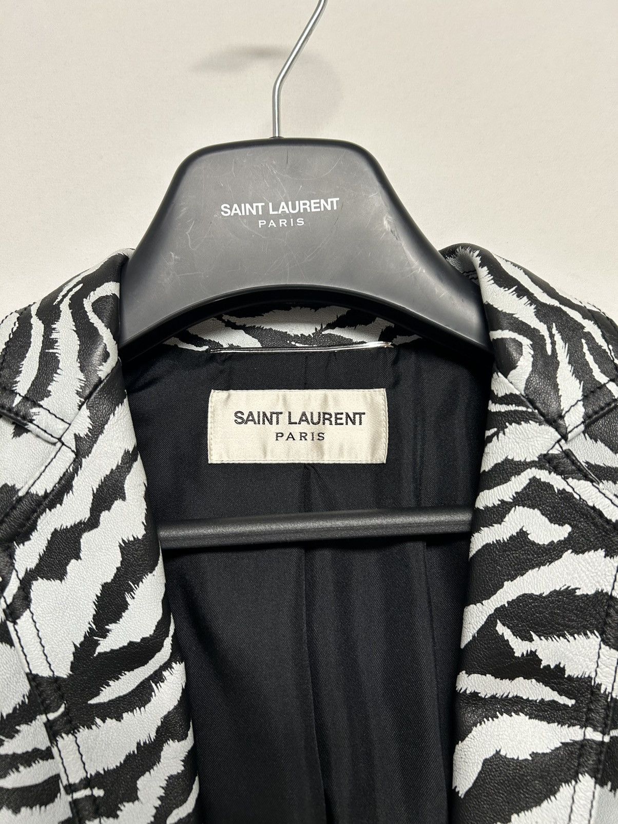 Saint Laurent Paris SS2016 1/1 Sample Zebra Leather Blazer Size US M / EU 48-50 / 2 - 2 Thumbnail