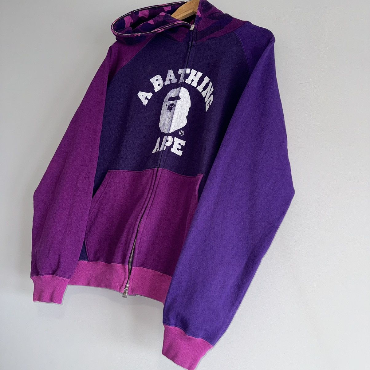 Bape OG Crazy Camo College Full Zip Hoodie Nigo Size US L / EU 52-54 / 3 - 3 Thumbnail