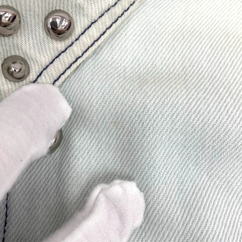 Louis Vuitton Louis Vuitton Light Blue Washed Studded Cotton Lapel Long Size XS / US 0-2 / IT 36-38 - 9 Thumbnail