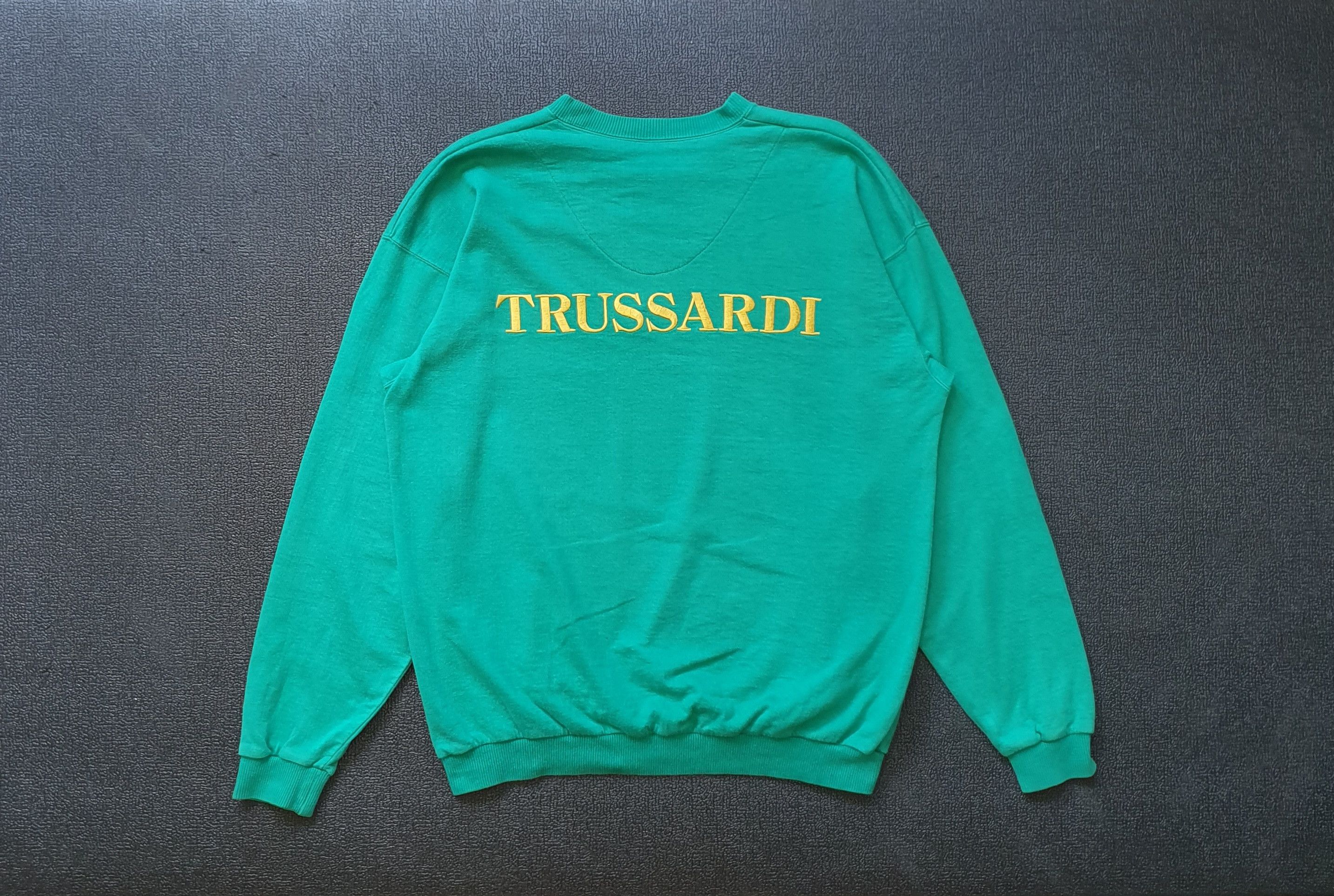 Trussardi × Vintage TRUSSARDI 1990s sweatshirt pullover 90s size Large Size US L / EU 52-54 / 3 - 1 Thumbnail