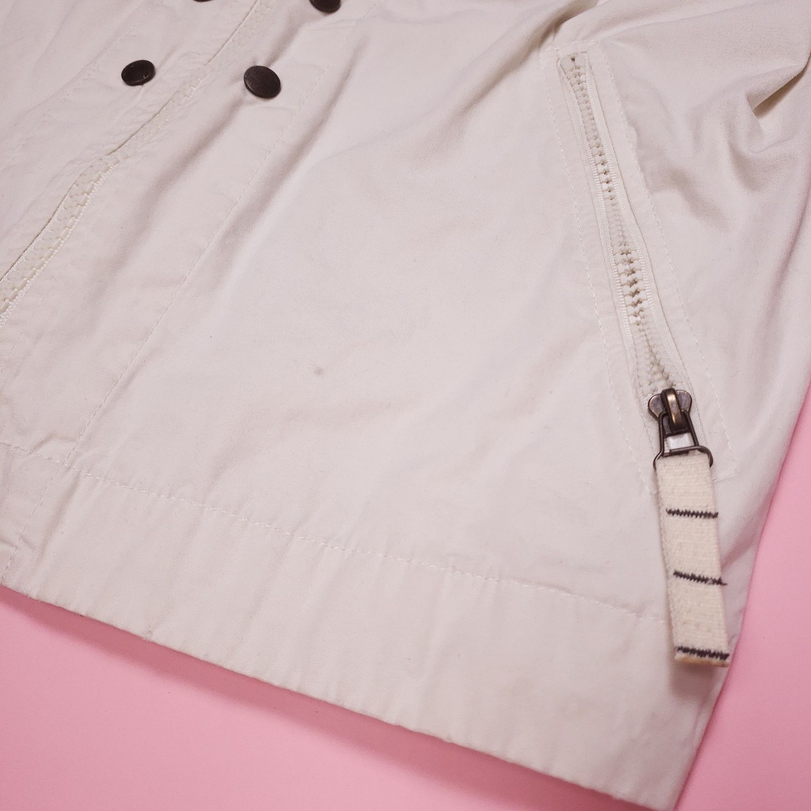 Diesel Vtg Diesel 90s white/ brown lightwght Mens racer jacket Size US L / EU 52-54 / 3 - 5 Thumbnail