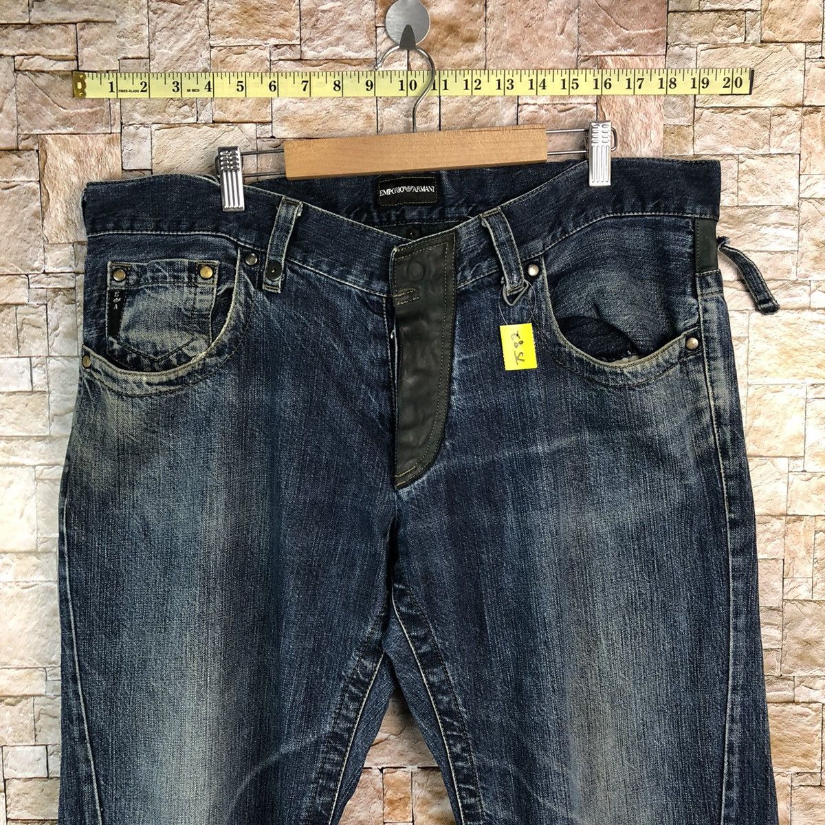 Emporio Armani Emporio Armani Blue ripped distressed Denim Pants #7582 Size US 40 / EU 56 - 4 Thumbnail