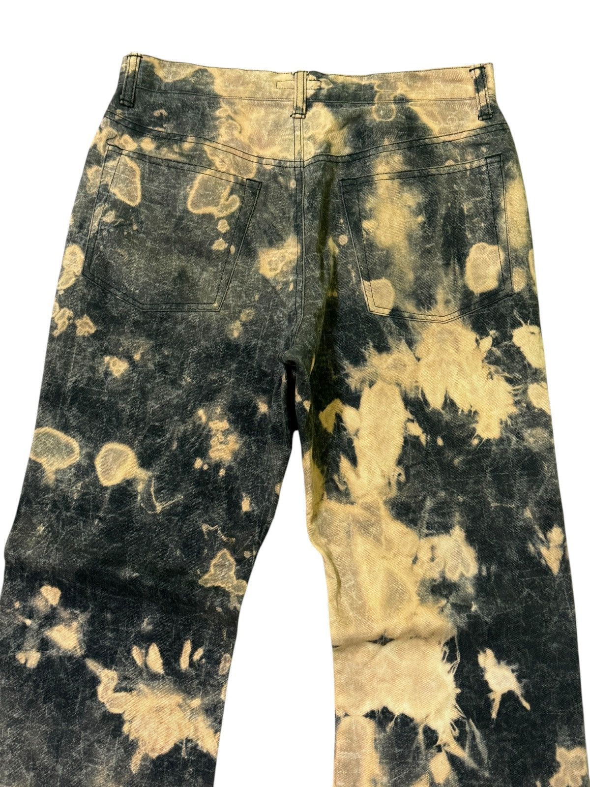 Issey Miyake Flare MCAPACHE Acid Wash Smoked Style Denim Jeans Size US 28 / EU 44 - 10 Thumbnail