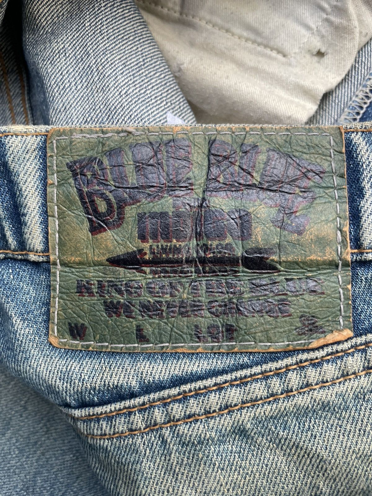 HRMTG Vintage Iron HR Market Selvedge Distresed Denim Size US 31 - 18 Thumbnail