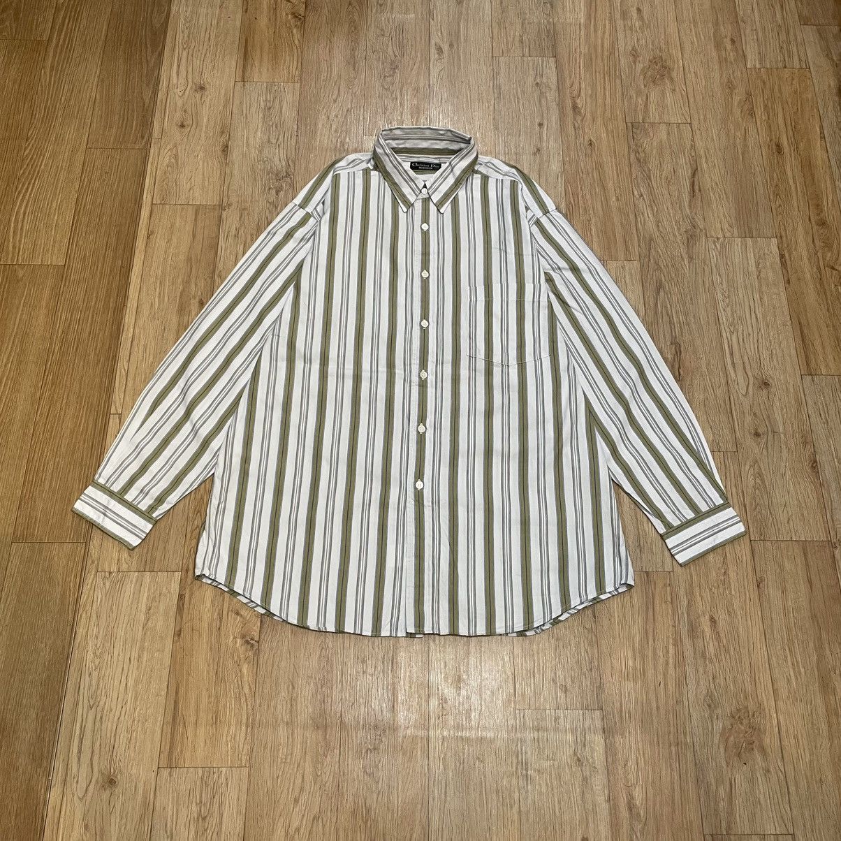 Christian Dior Monsieur Christian Dior Button Up Shirt Striped Workwear Size US L / EU 52-54 / 3 - 1 Thumbnail