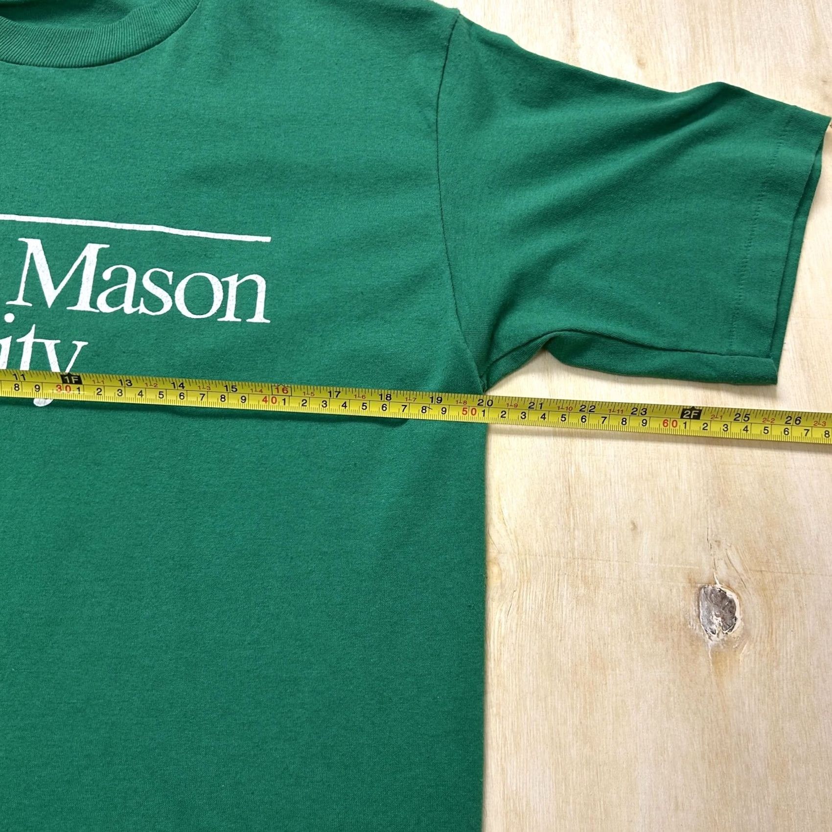 George VINTAGE George Mason University Shirt Men M Green College Short Sleeve Crew Neck Graphic Print Tee Size US M / EU 48-50 / 2 - 6 Thumbnail