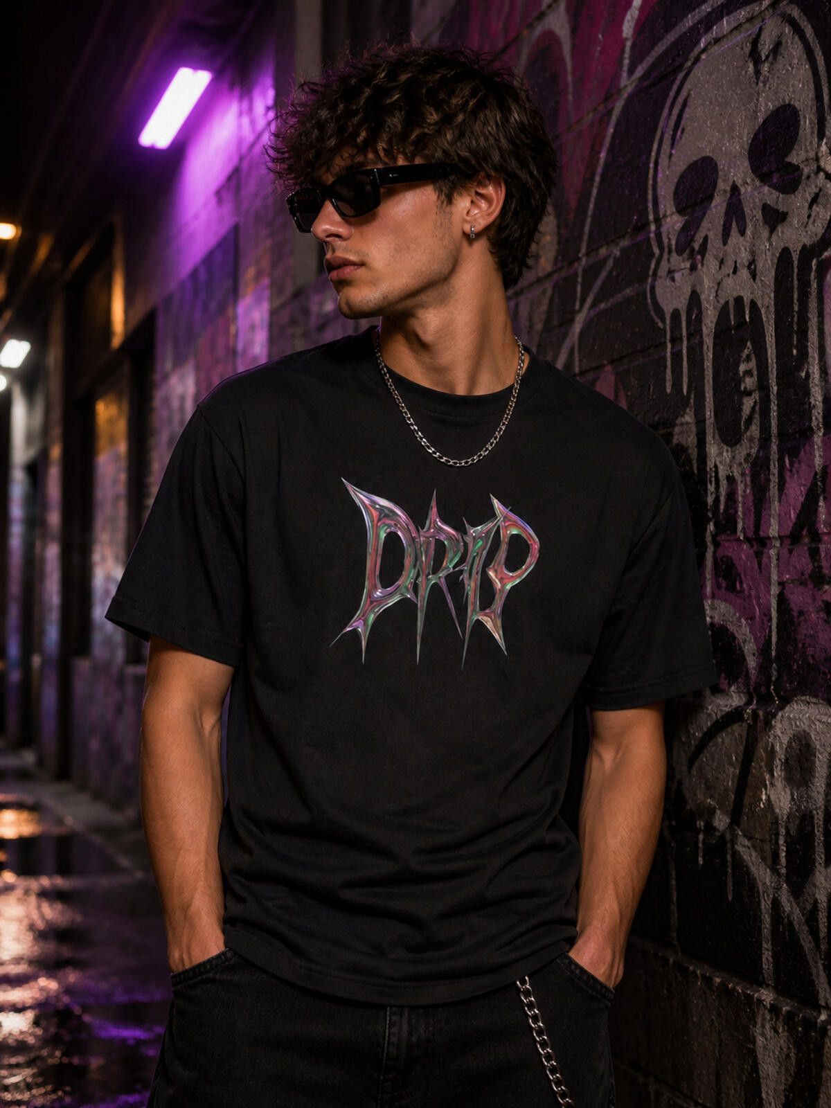 Other Mister Tee DRIP Graphic T-Shirt Black XXXL Streetwear NWT Size US XXL / EU 58 / 5 - 1 Thumbnail