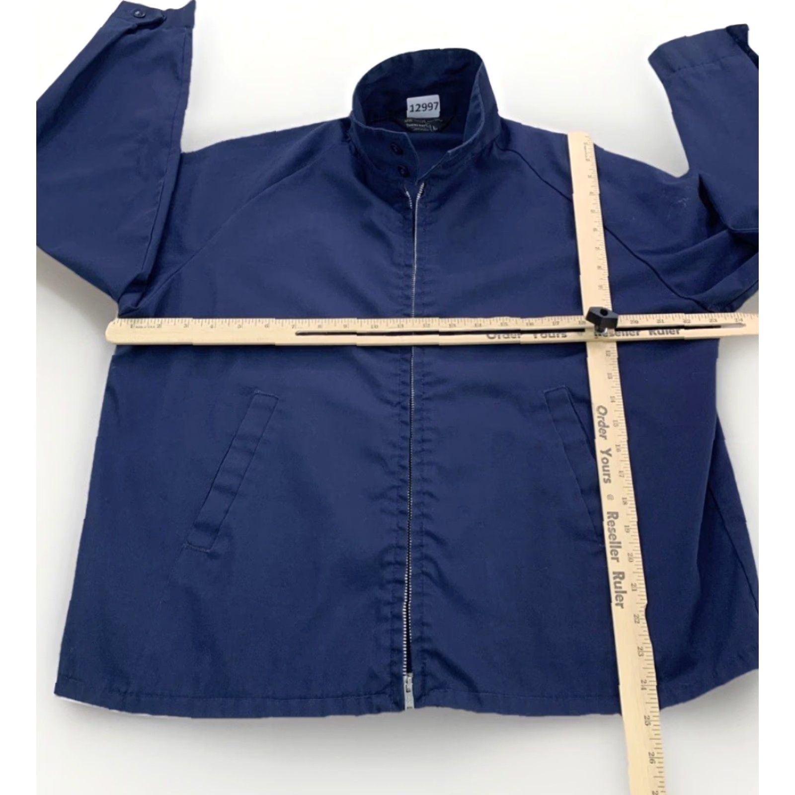 Penn VINTAGE Jc Penny’s Towncraft No Iron Lightweight Full Zip Navy Jacket Mens L 70s 80s Classic Shirt Size US L / EU 52-54 / 3 - 5 Thumbnail