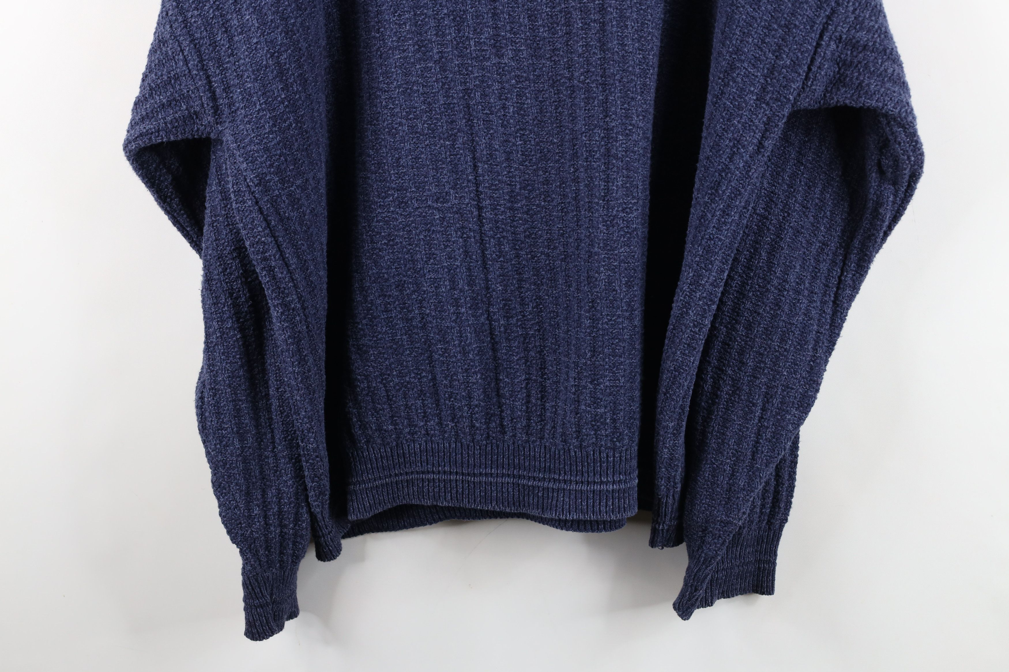 Vintage Vintage 90s Streetwear Cotton Ribbed Knit Sweater Blue USA Size US XL / EU 56 / 4 - 10 Thumbnail