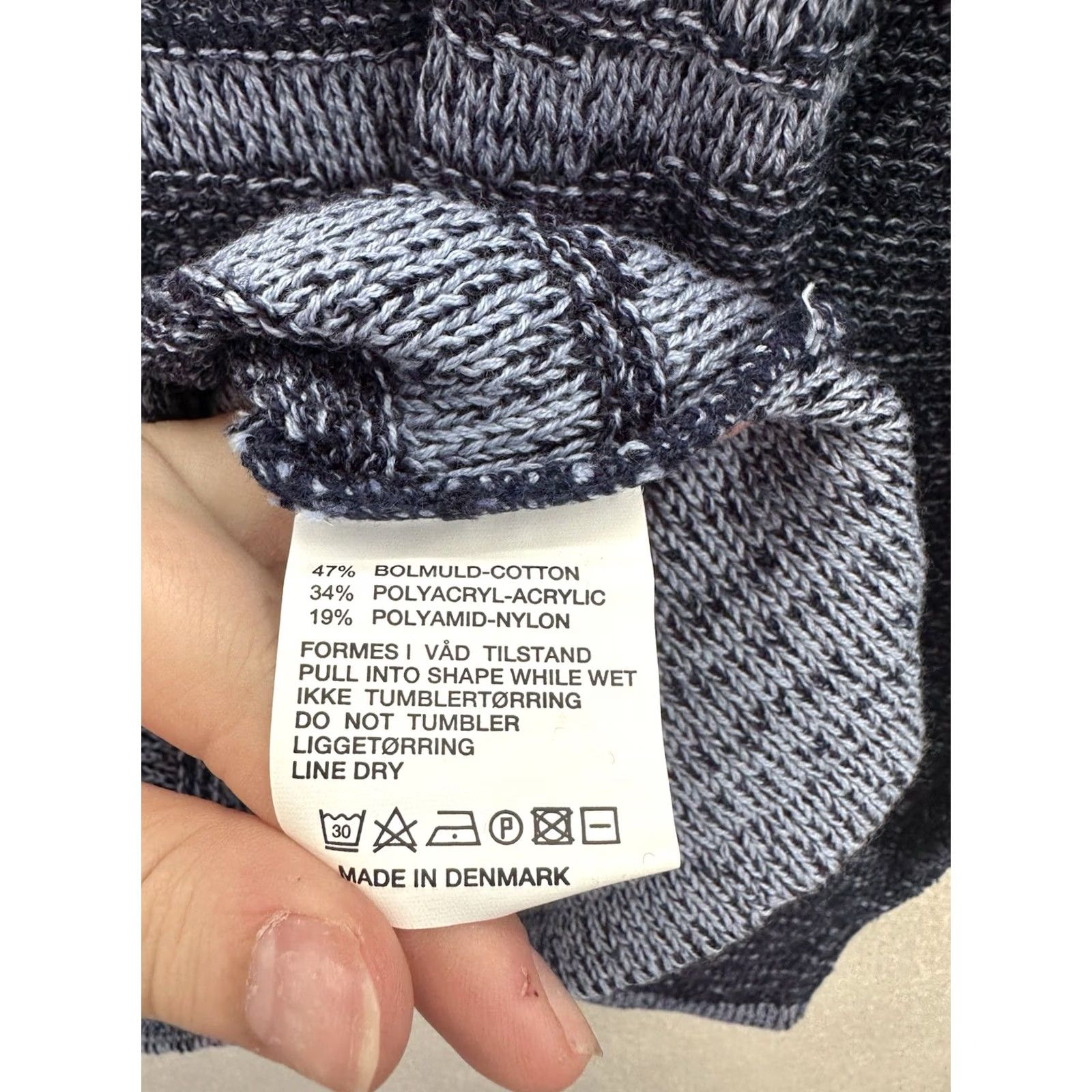 Vintage Skovhuus for T.S. Dobbins Womens Sweater Size Large Blue Rolled Neck NWTs Size L / US 10 / IT 46 - 6 Thumbnail