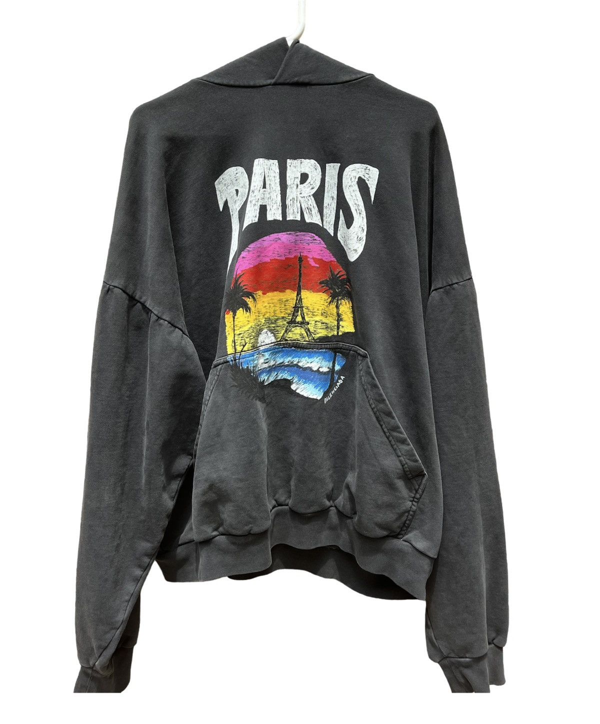 【BALENCIAGA】PARIS TROPICAL ROUND HOODIE Balenciaga Paris Tropical Round Hoodie | italist