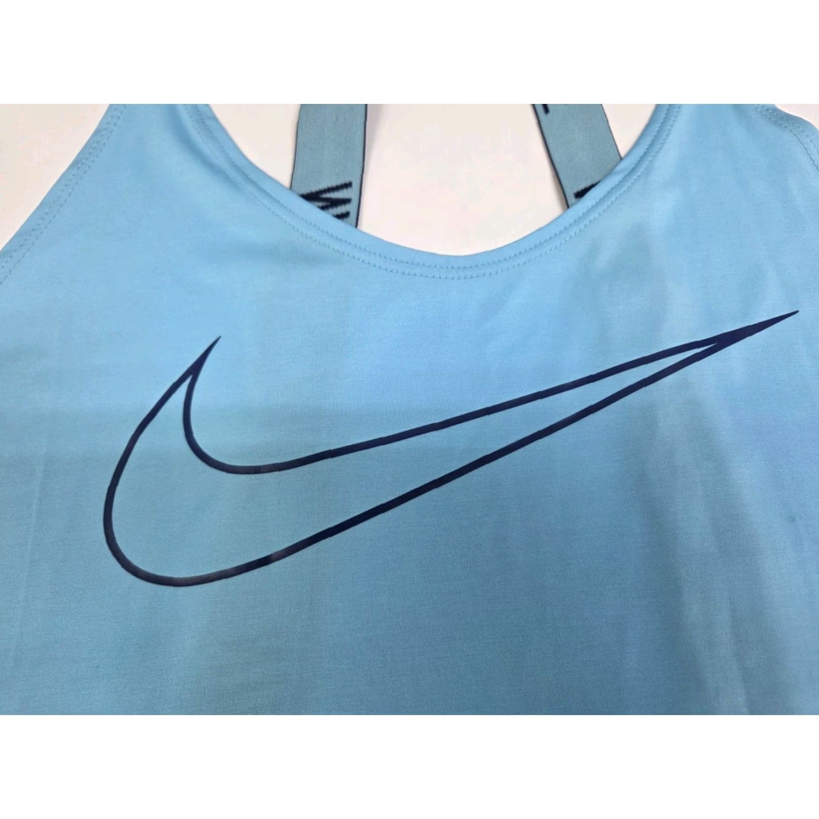 Nike Nike Womens Tank Top Dri-Fit Blue M Sleeveless T Strap Logo Print Activewear Pullover Moisture Wicking Lightweight Breathable Size M / US 6-8 / IT 42-44 - 2 Thumbnail