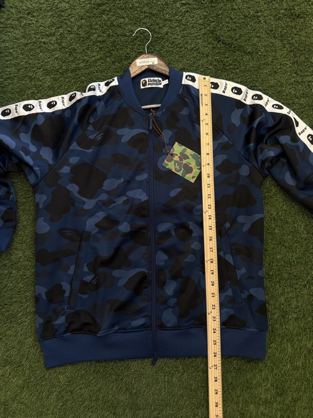 Bape Bape Camo Blue Tape Jersey Zip Up Jacket Size Large (NEW) Size US L / EU 52-54 / 3 - 17 Thumbnail