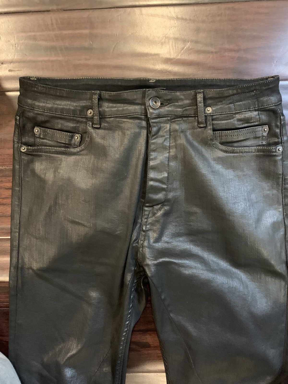 Rick Owens Drkshdw DRKSHDW Torrance Cut Waxed Denim Size US 32 / EU 48 - 4 Thumbnail