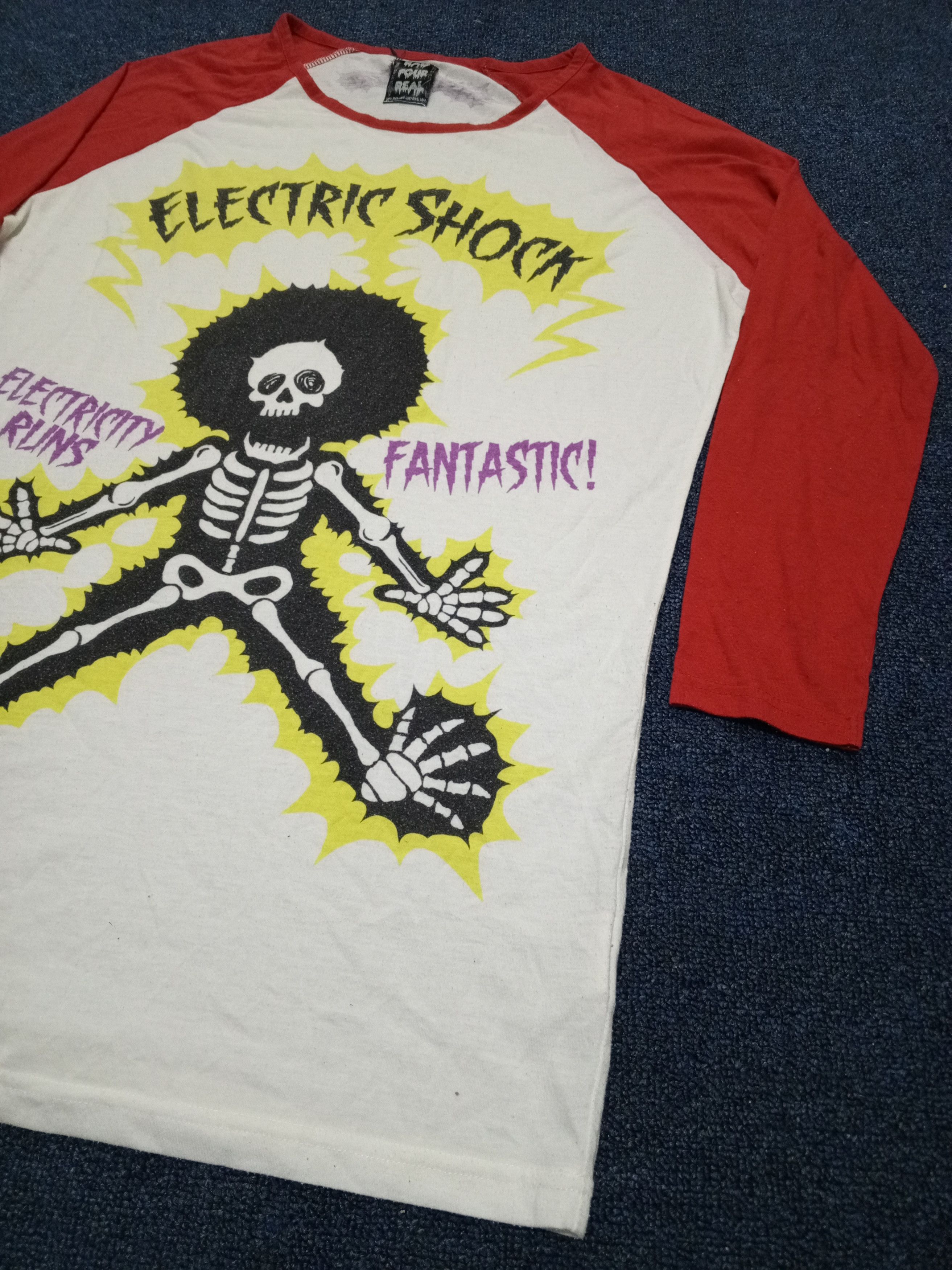 Japanese Brand 3Q ELECTRIC SHOCK SKULLS RARE Size M / US 6-8 / IT 42-44 - 3 Thumbnail