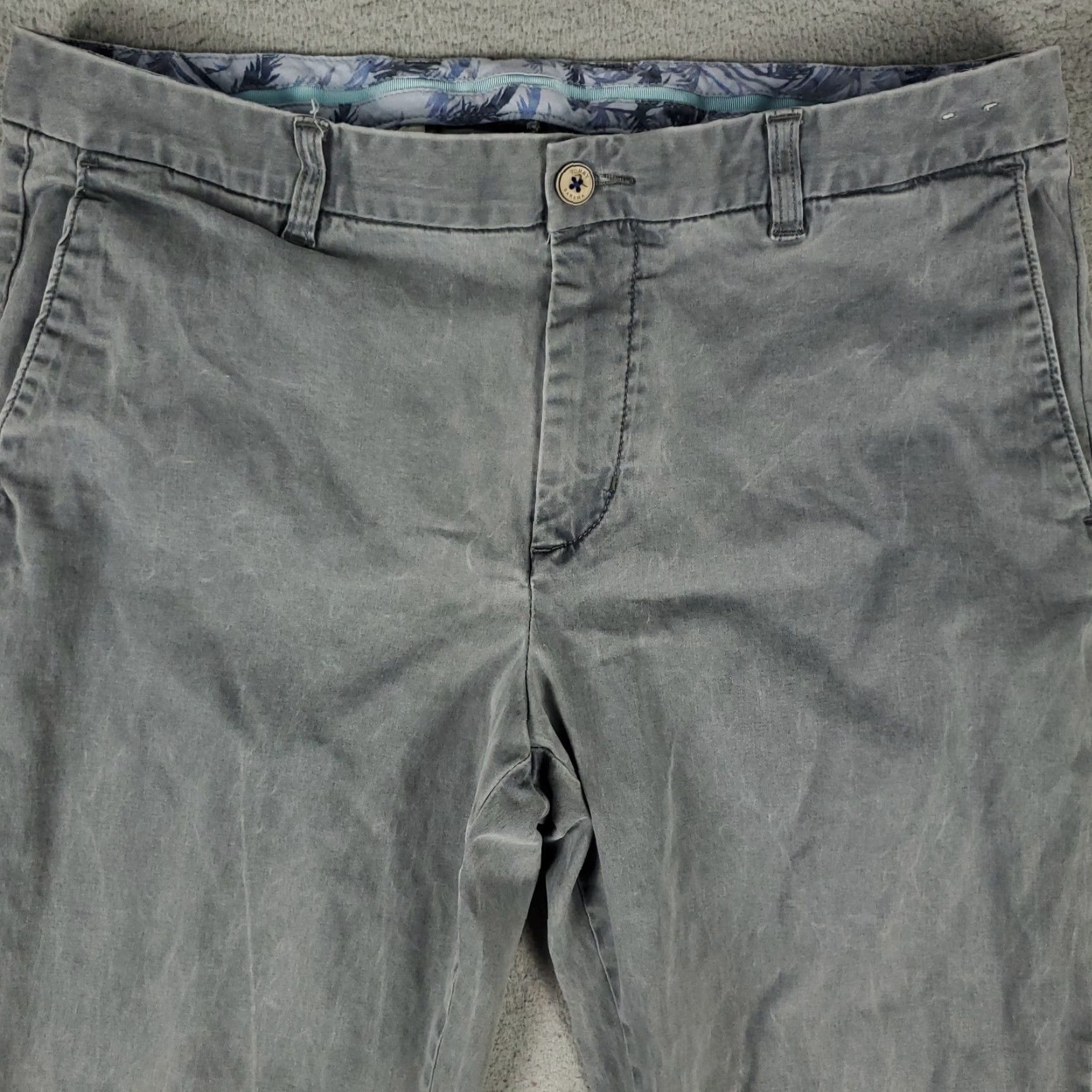 Tommy Bahama Tommy Bahama Chino Pants Mens 36x32 Gray Stretch 5 Pocket Casual Trousers Size US 36 / EU 52 - 2 Thumbnail